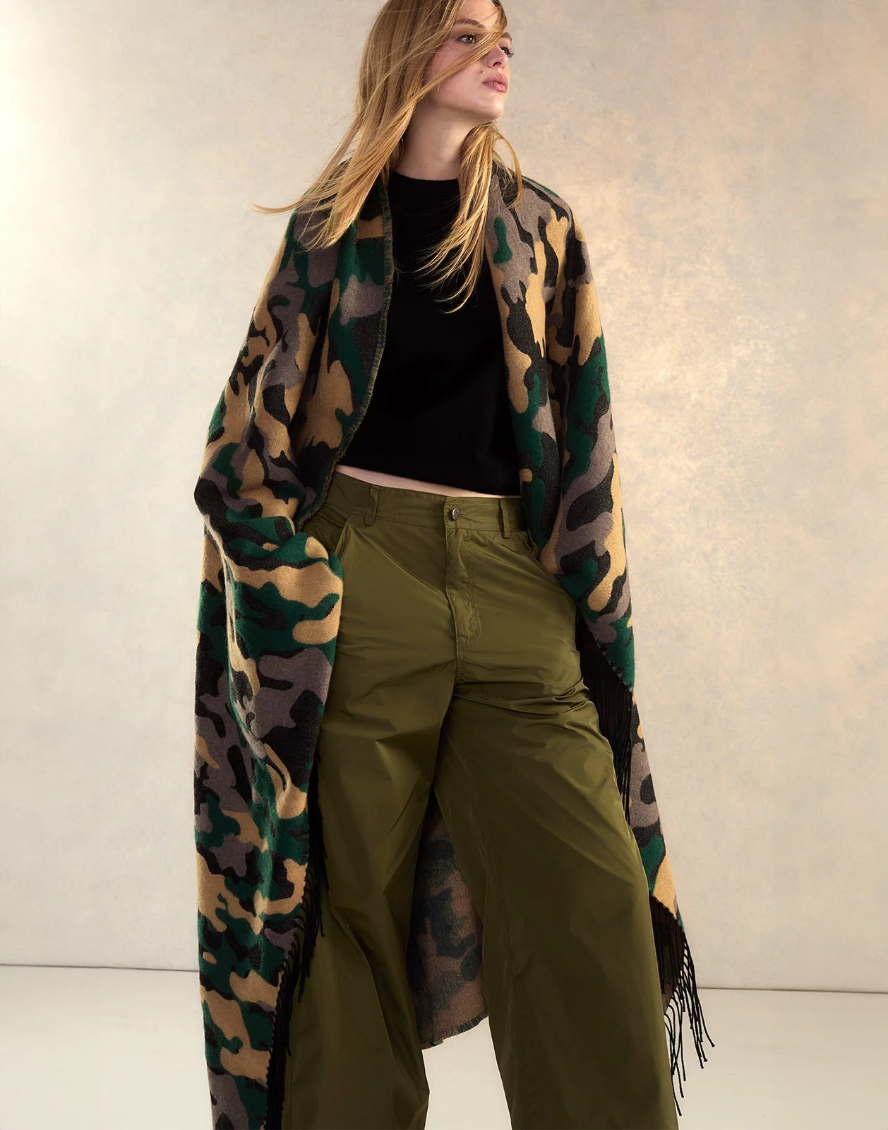 Cynthia Rowley Wool Cashmere Blanket Wrap - Image 4