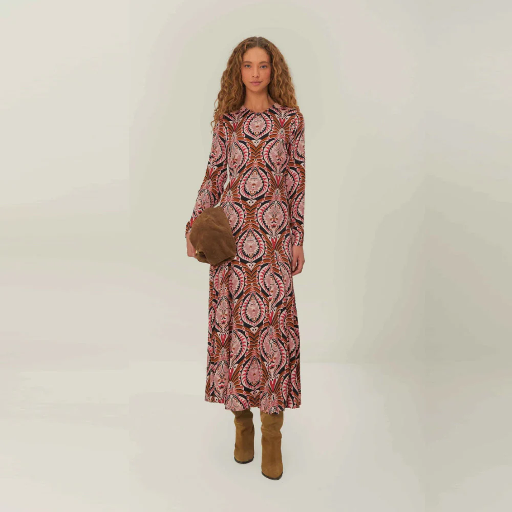 Farm Rio Midi Dress - Pineapple Jewelry Multicolor - Image 2