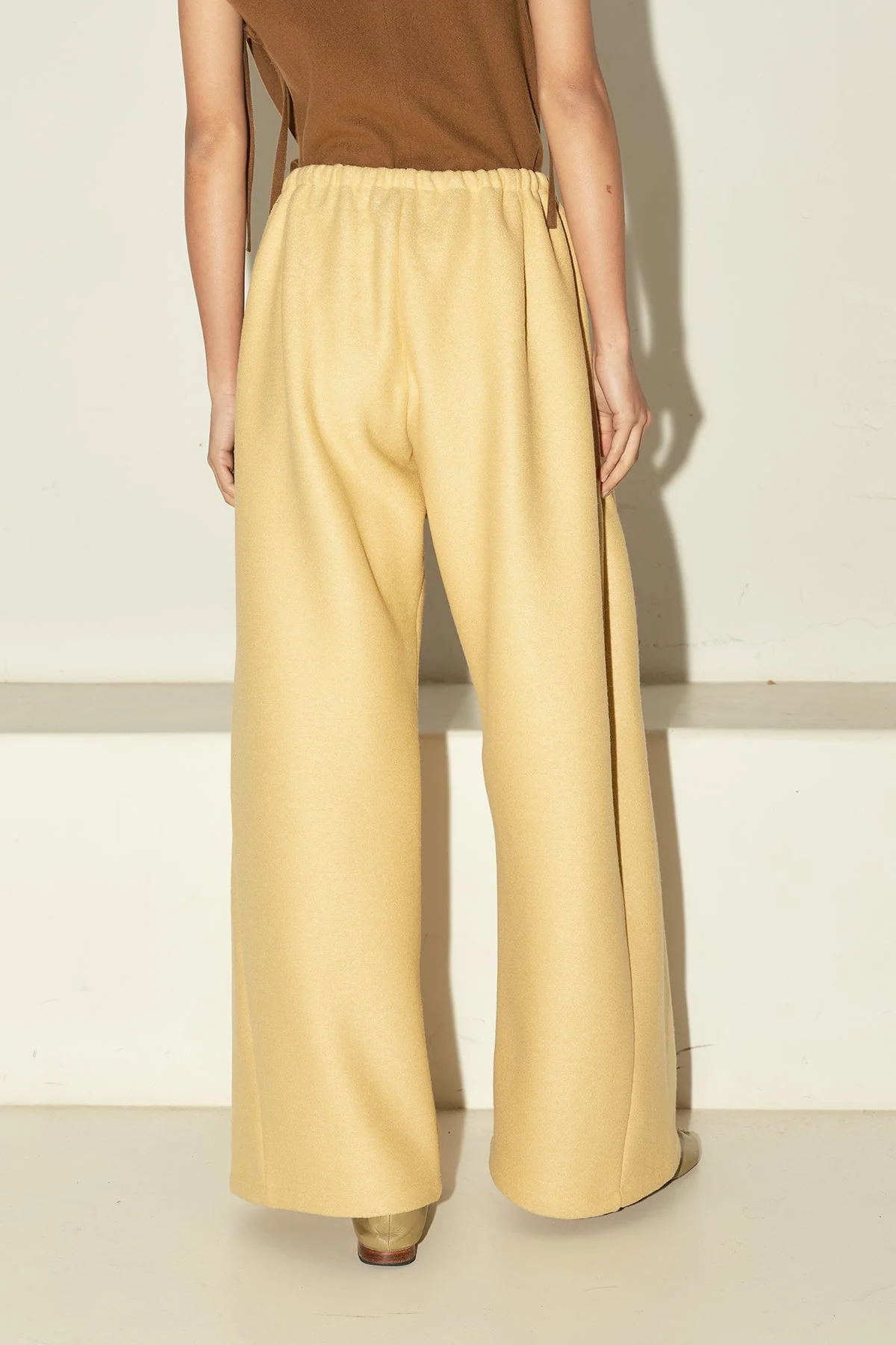 Datura Heavy Boiled Wool Judo Pants - Butter - Image 6