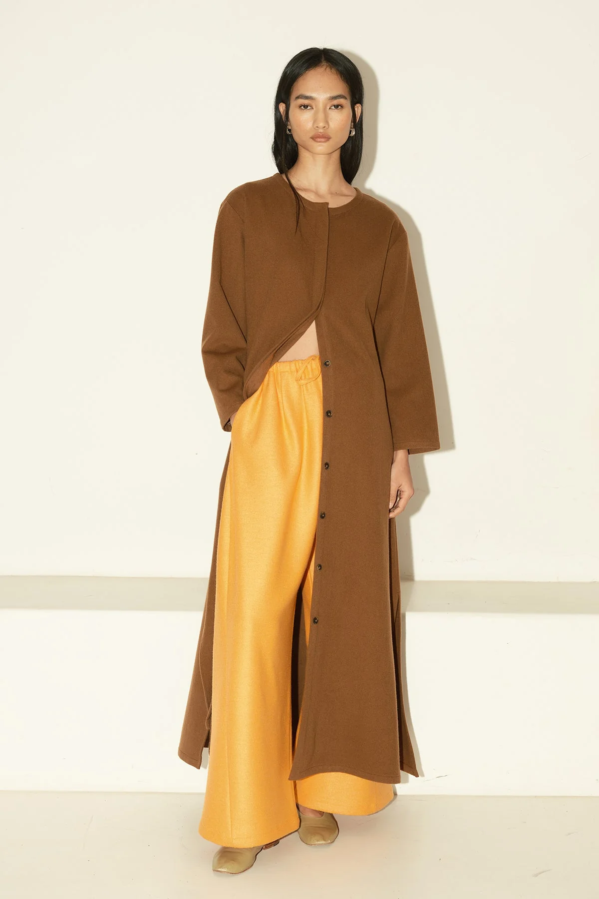 Datura Boiled Wool Judo Pants - Tangerine - Image 2