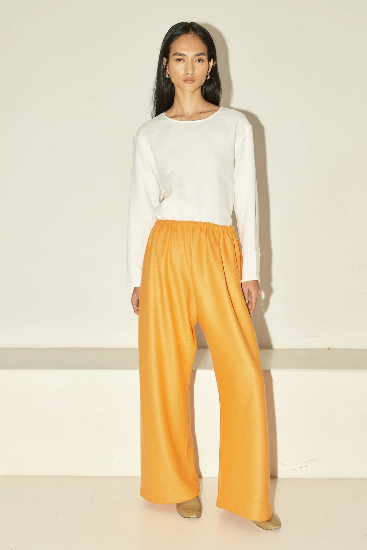 Datura Boiled Wool Judo Pants - Tangerine - Image 3
