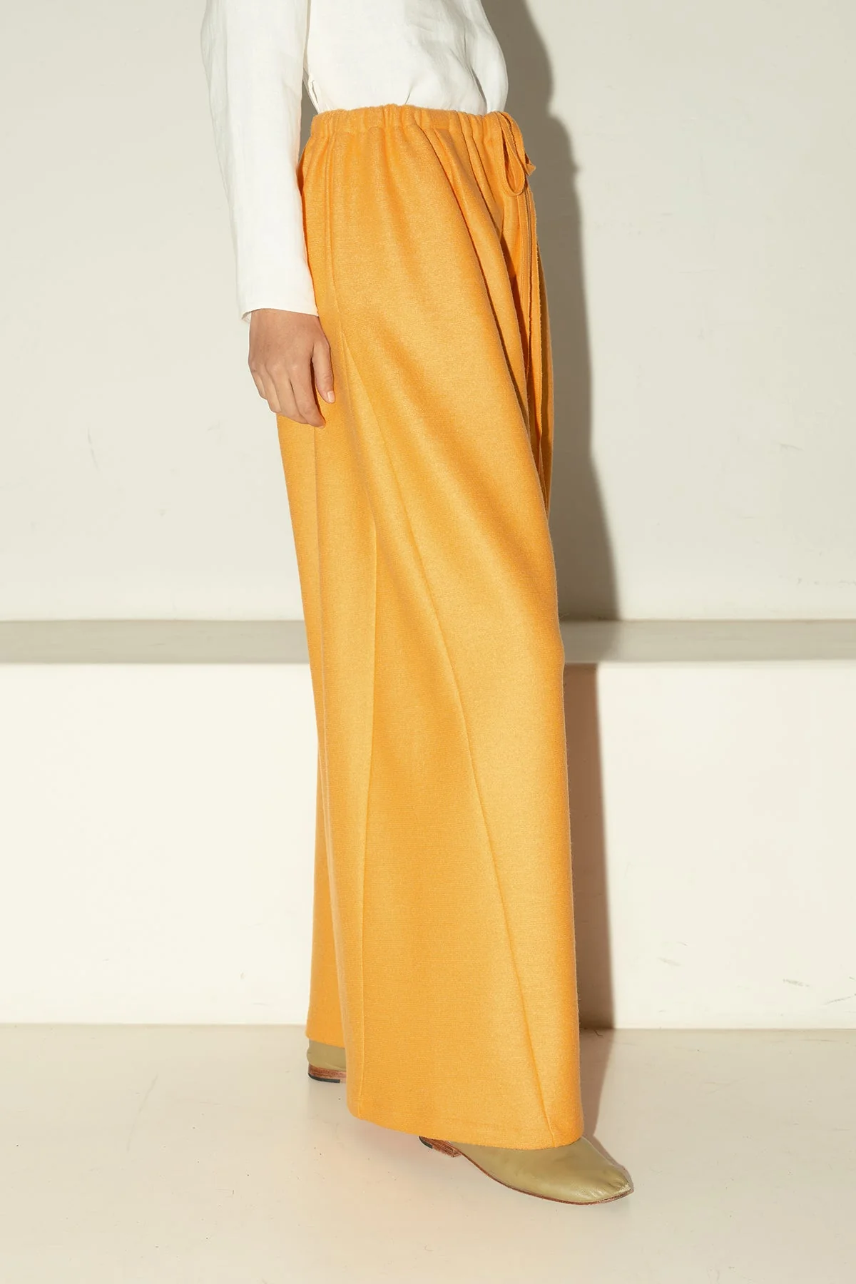 Datura Boiled Wool Judo Pants - Tangerine - Image 4