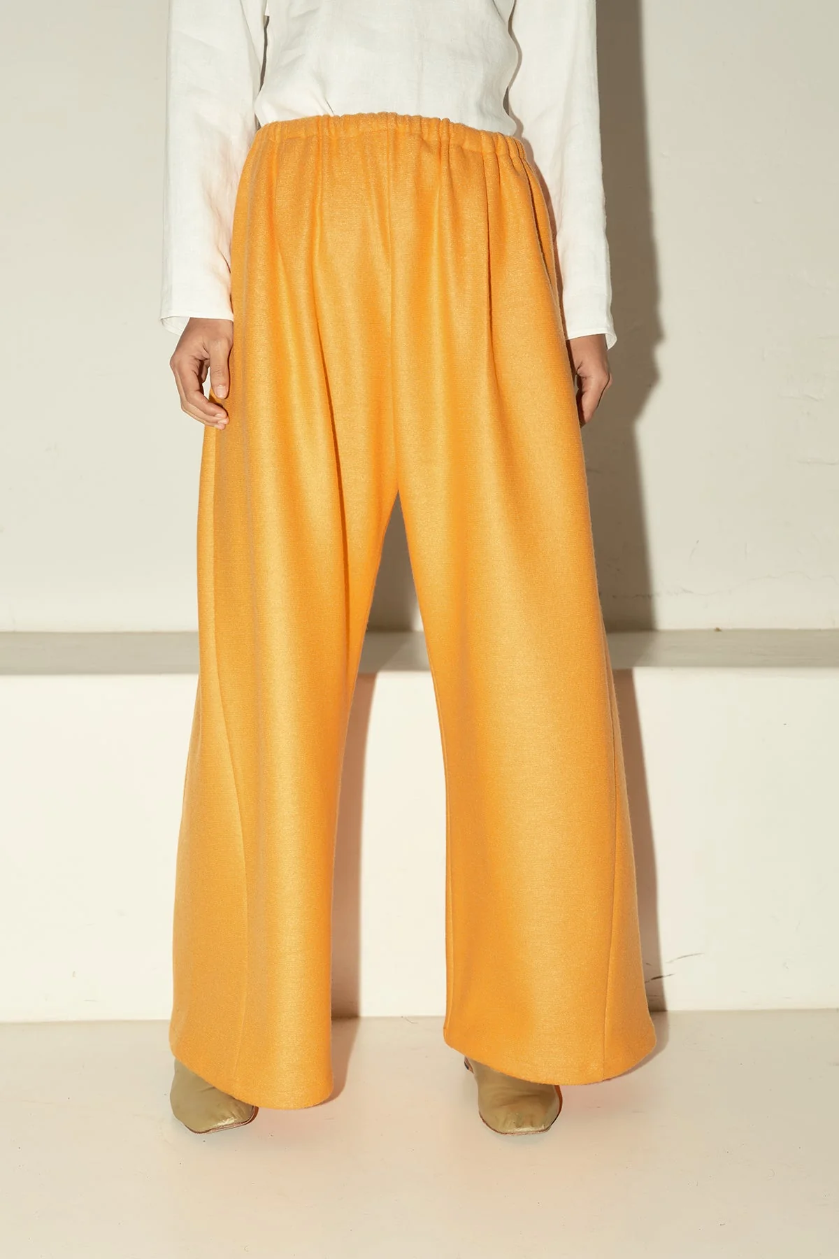 Datura Boiled Wool Judo Pants - Tangerine - Image 6