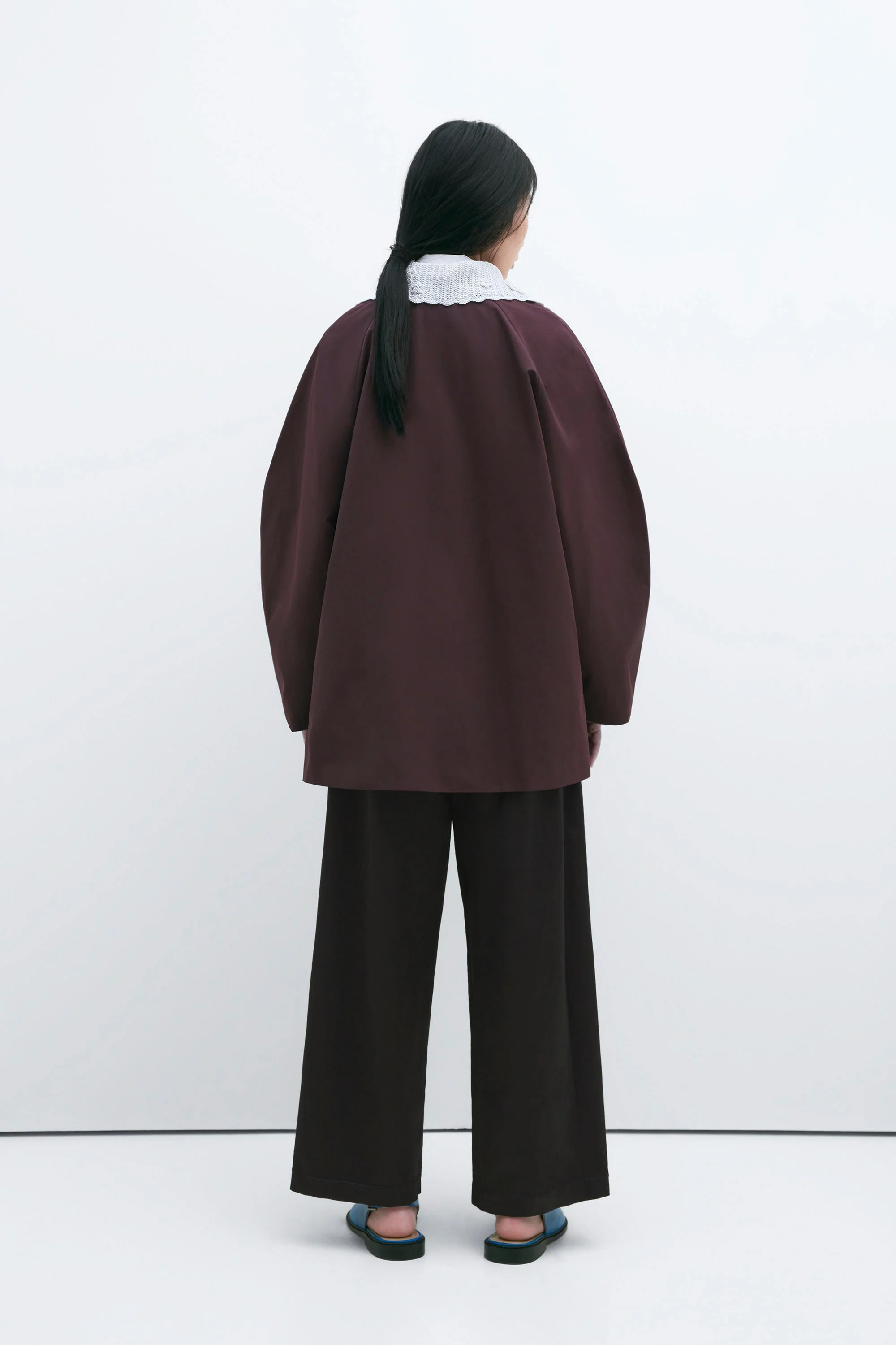 Cordera Crochet Jacket - Burgundy - Image 3
