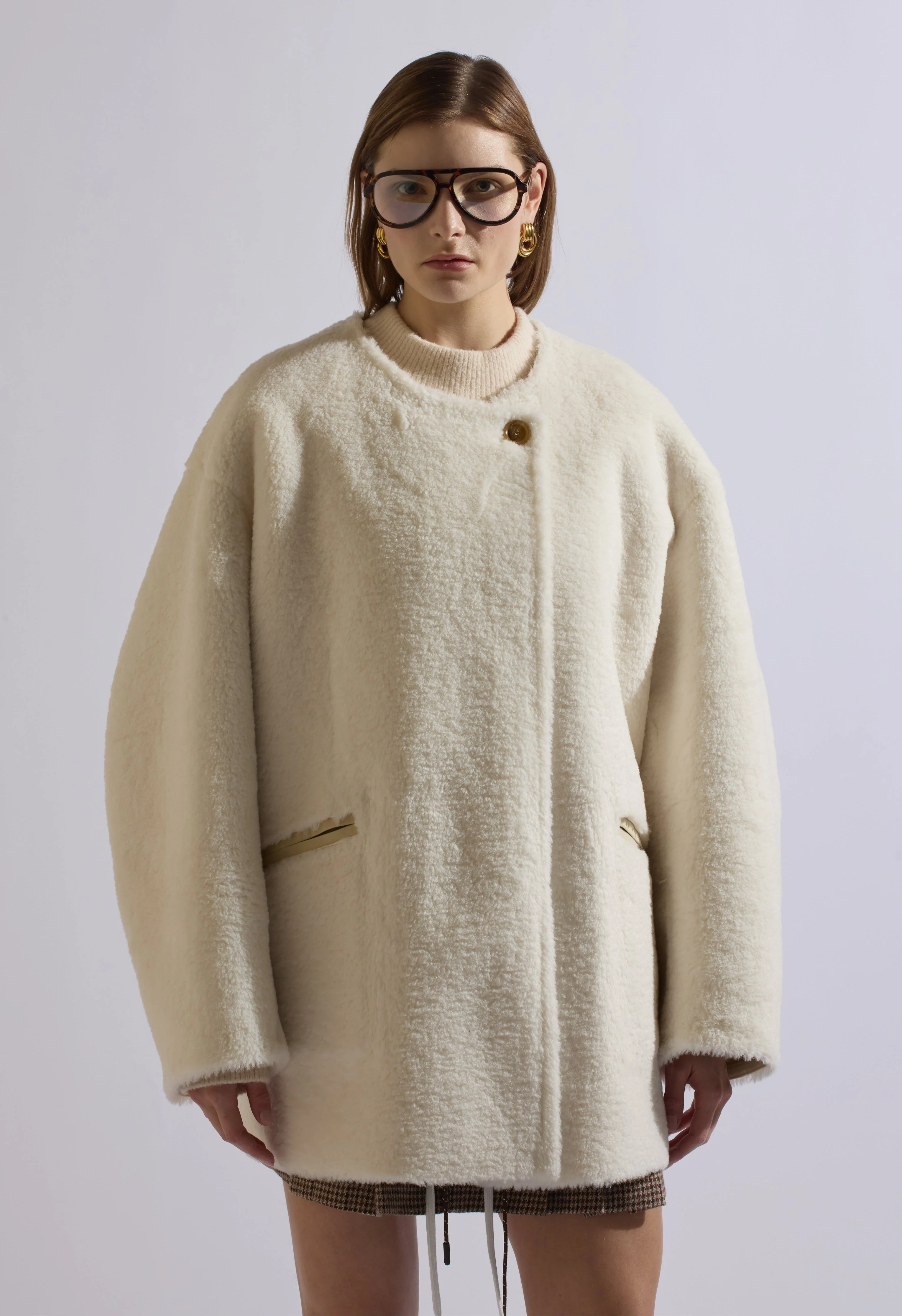 The NKC Store Rose Reversible Shearling Jacket - Image 2
