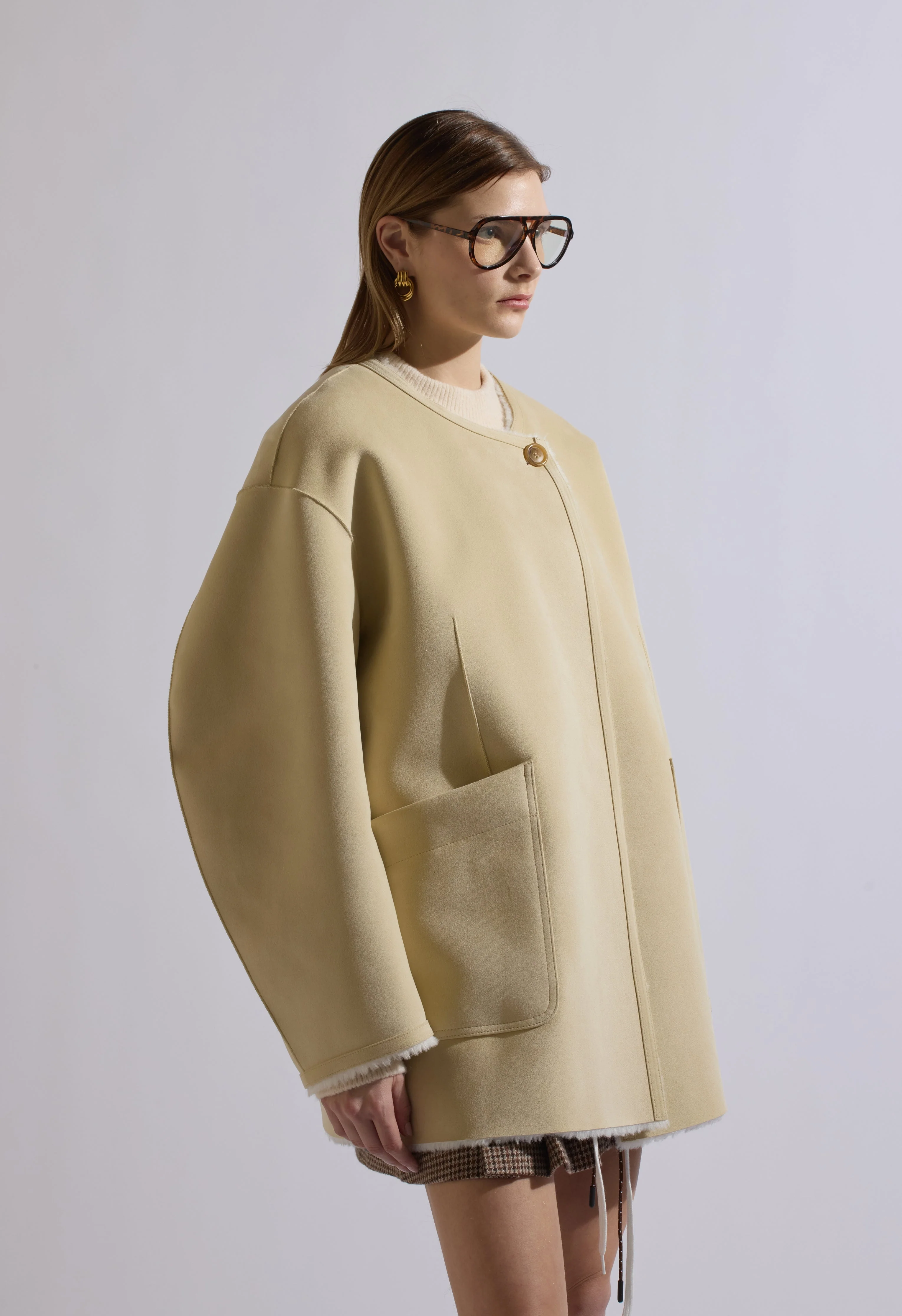The NKC Store Rose Reversible Shearling Jacket - Image 5