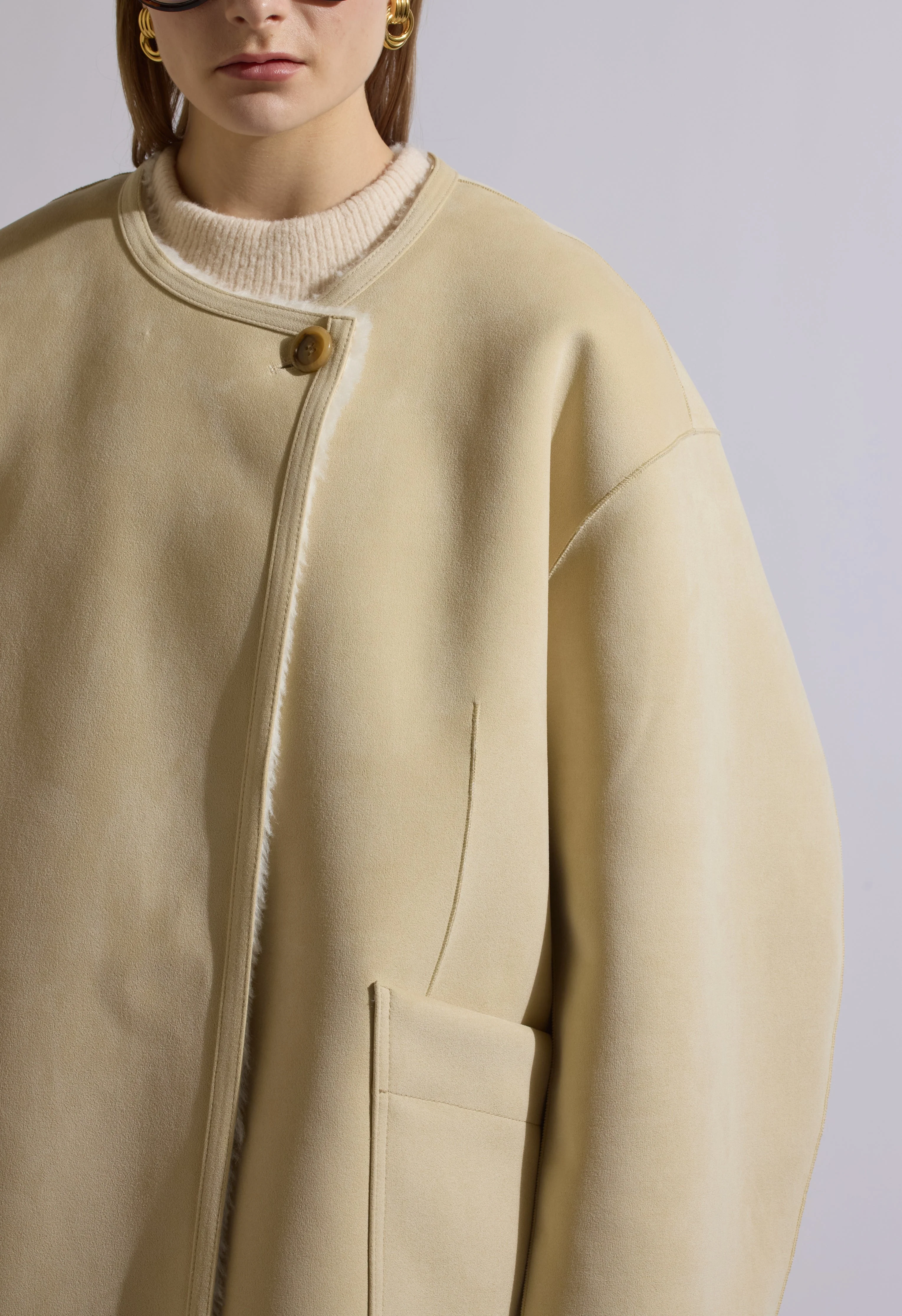 The NKC Store Rose Reversible Shearling Jacket - Image 6