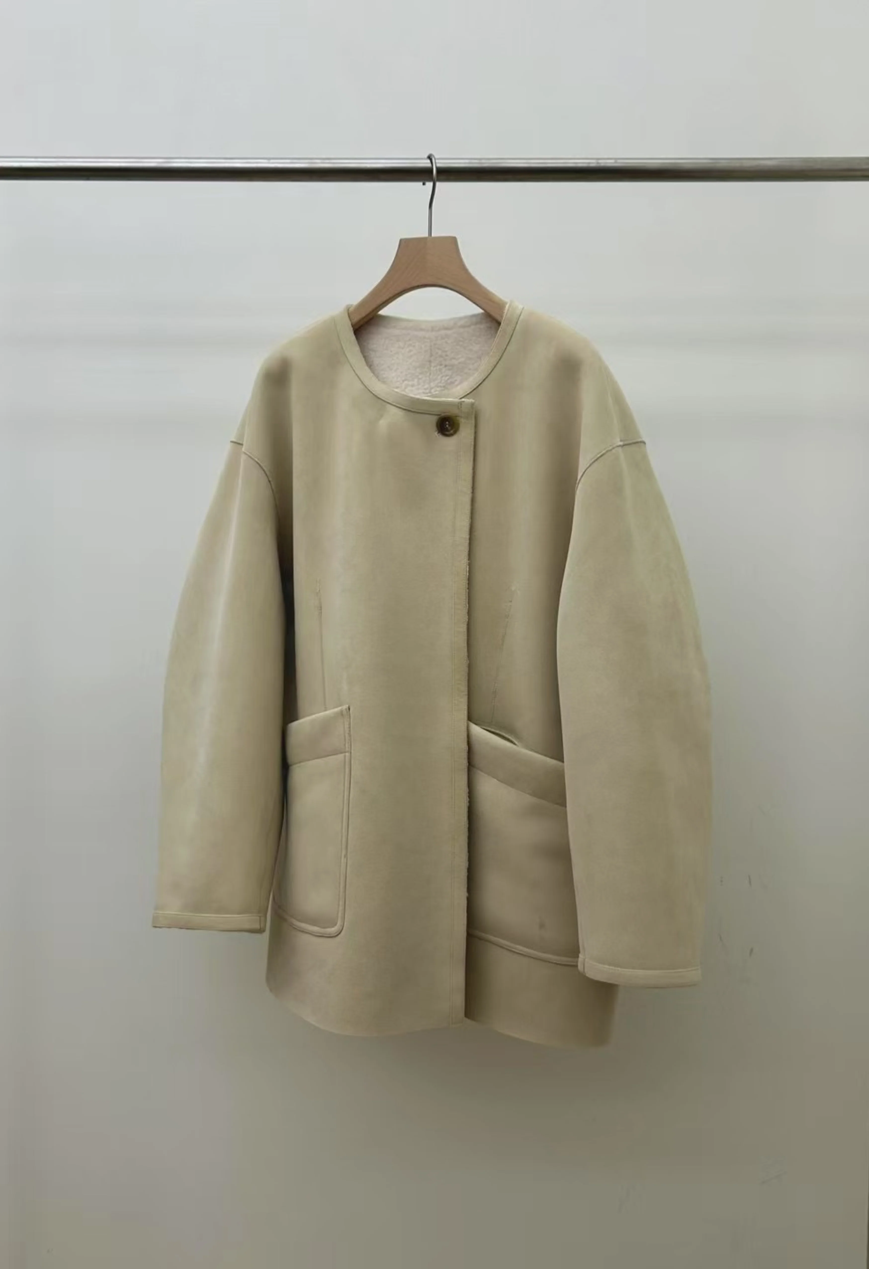 The NKC Store Rose Reversible Shearling Jacket - Image 9