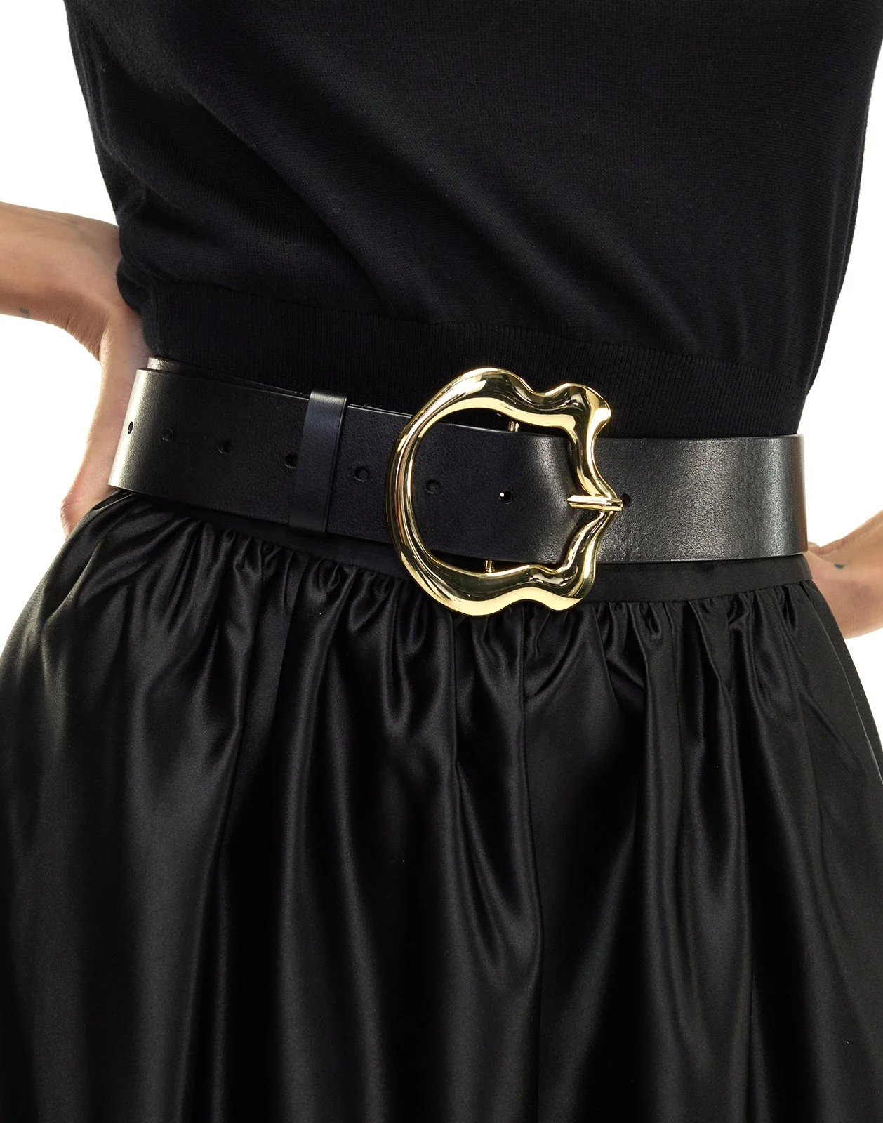 Cynthia Rowley Signature Buckle Belt - Black - Image 2