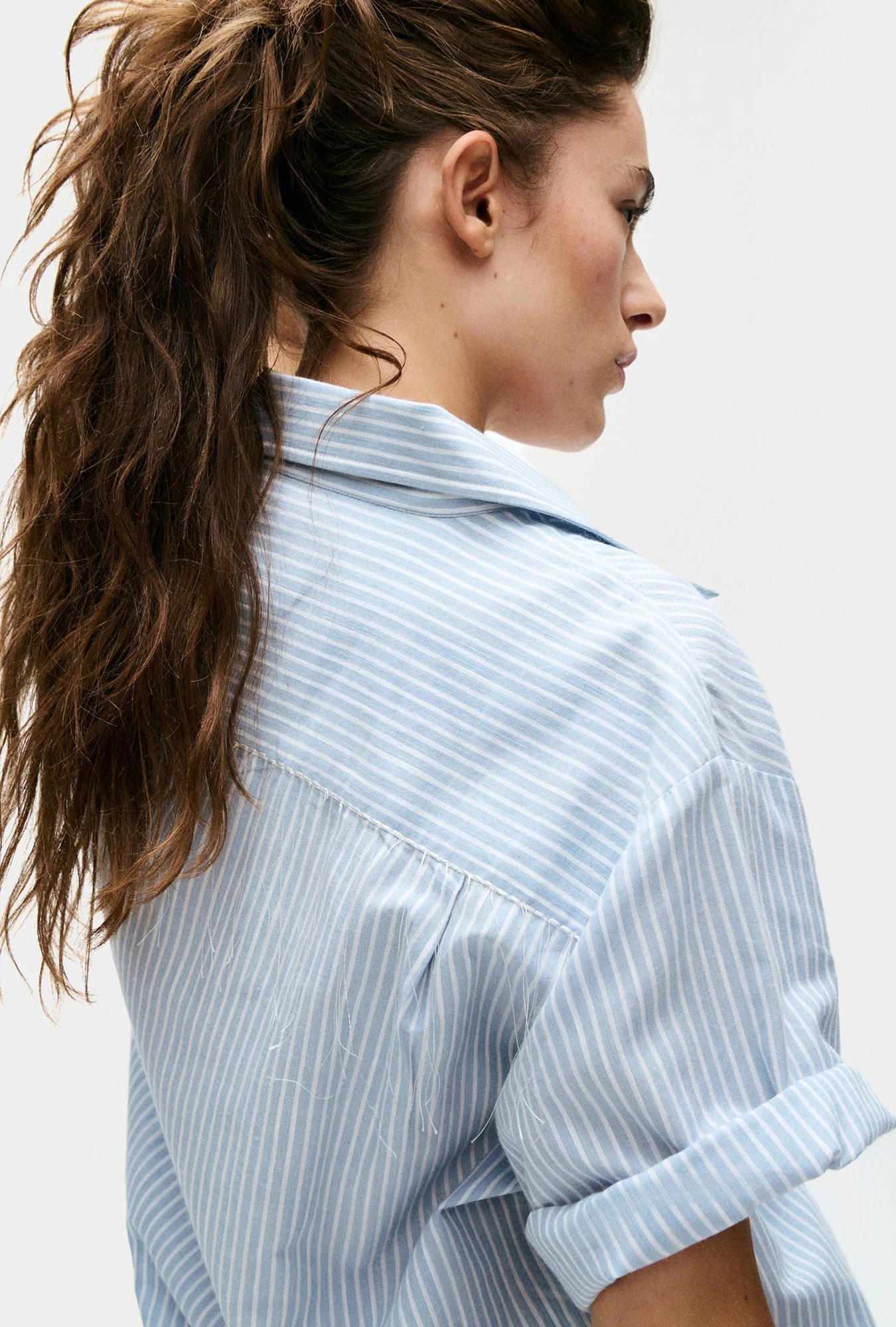 Silk Laundry Cotton Camp Shirt - Storm Stripe - Image 4