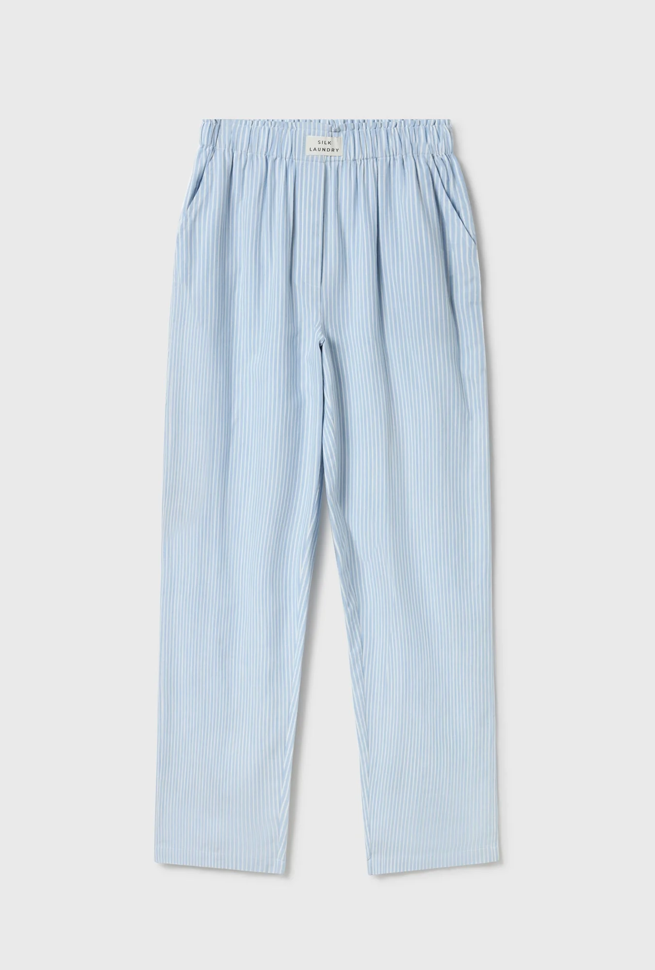 Silk Laundry Cotton Paper Bag Pants - Storm Stripe - Image 2