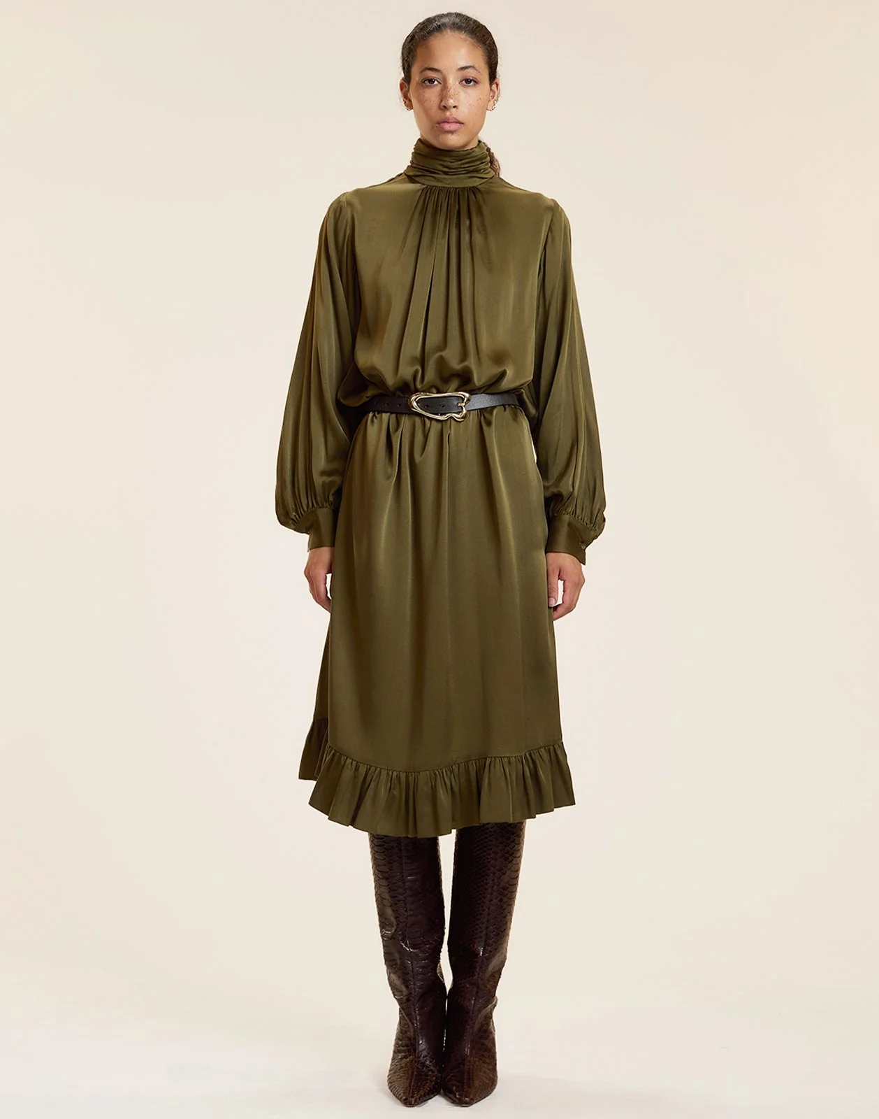 Cynthia Rowley Monroe Silk Charmeuse Dress - DKOLV - Image 3