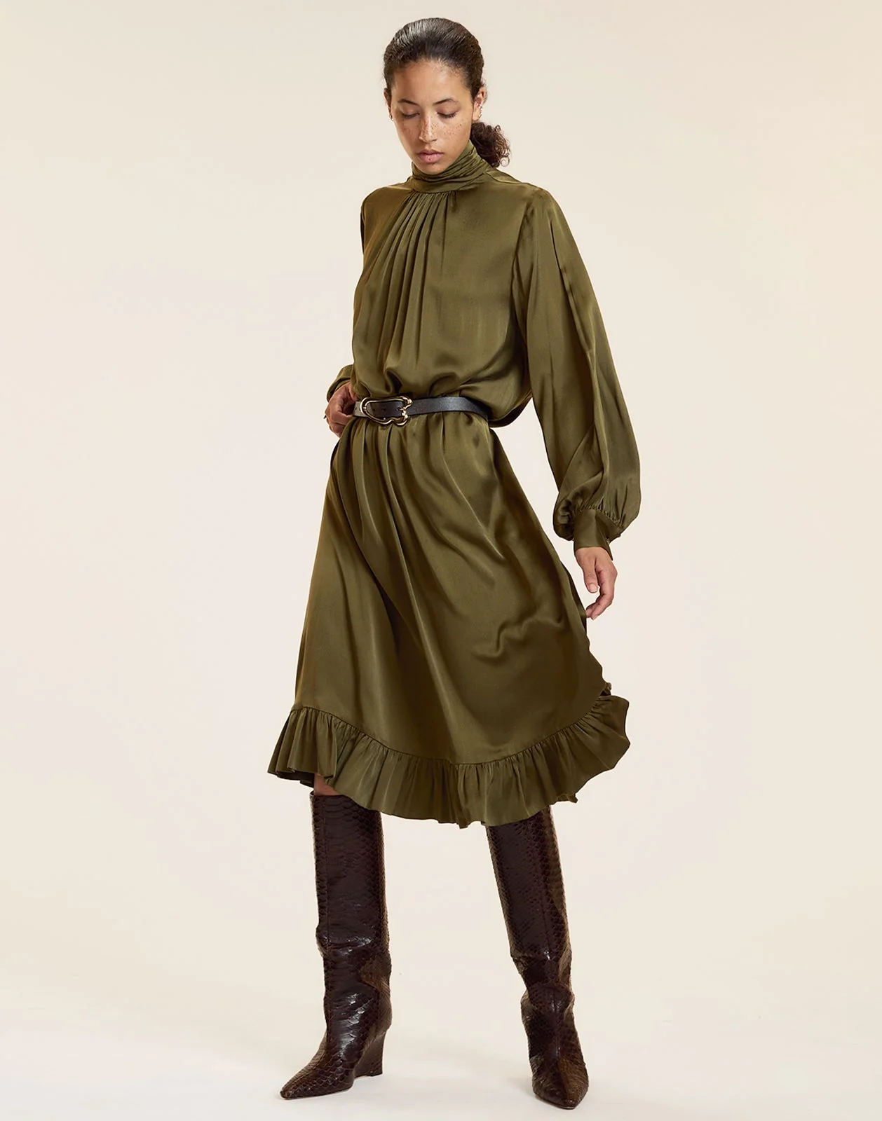 Cynthia Rowley Monroe Silk Charmeuse Dress - DKOLV - Image 4