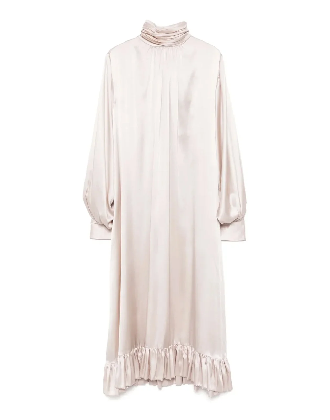 Cynthia Rowley Monroe Silk Charmeuse Dress - Stone - Image 7