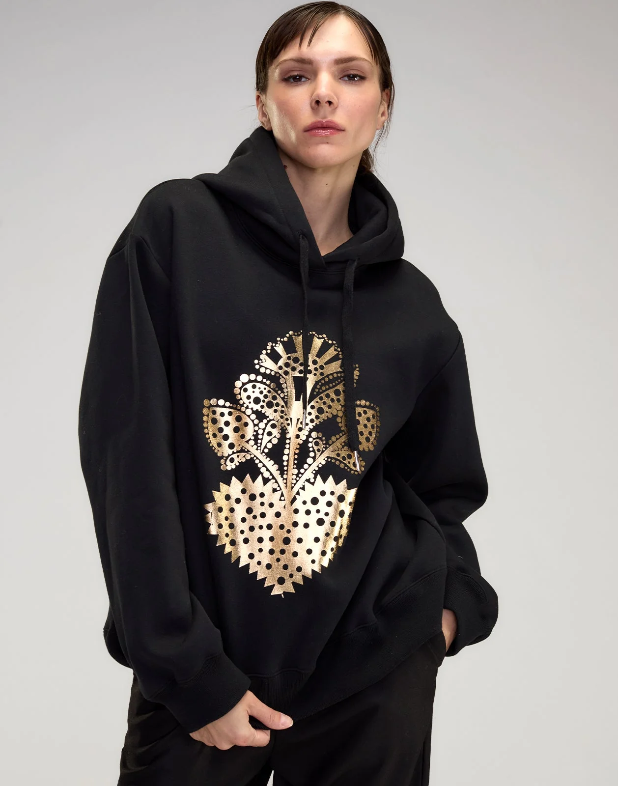 Cynthia Rowley Heart of Gold Sweatshirt - Black - Image 2