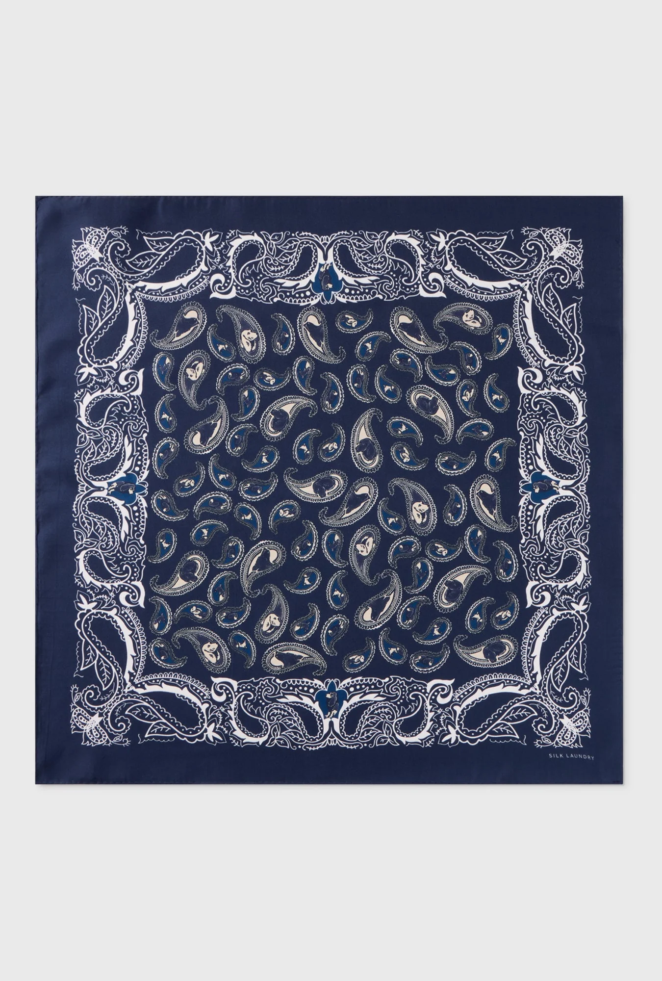 Silk Laundry Scarf - Hounds Paisley - Image 2
