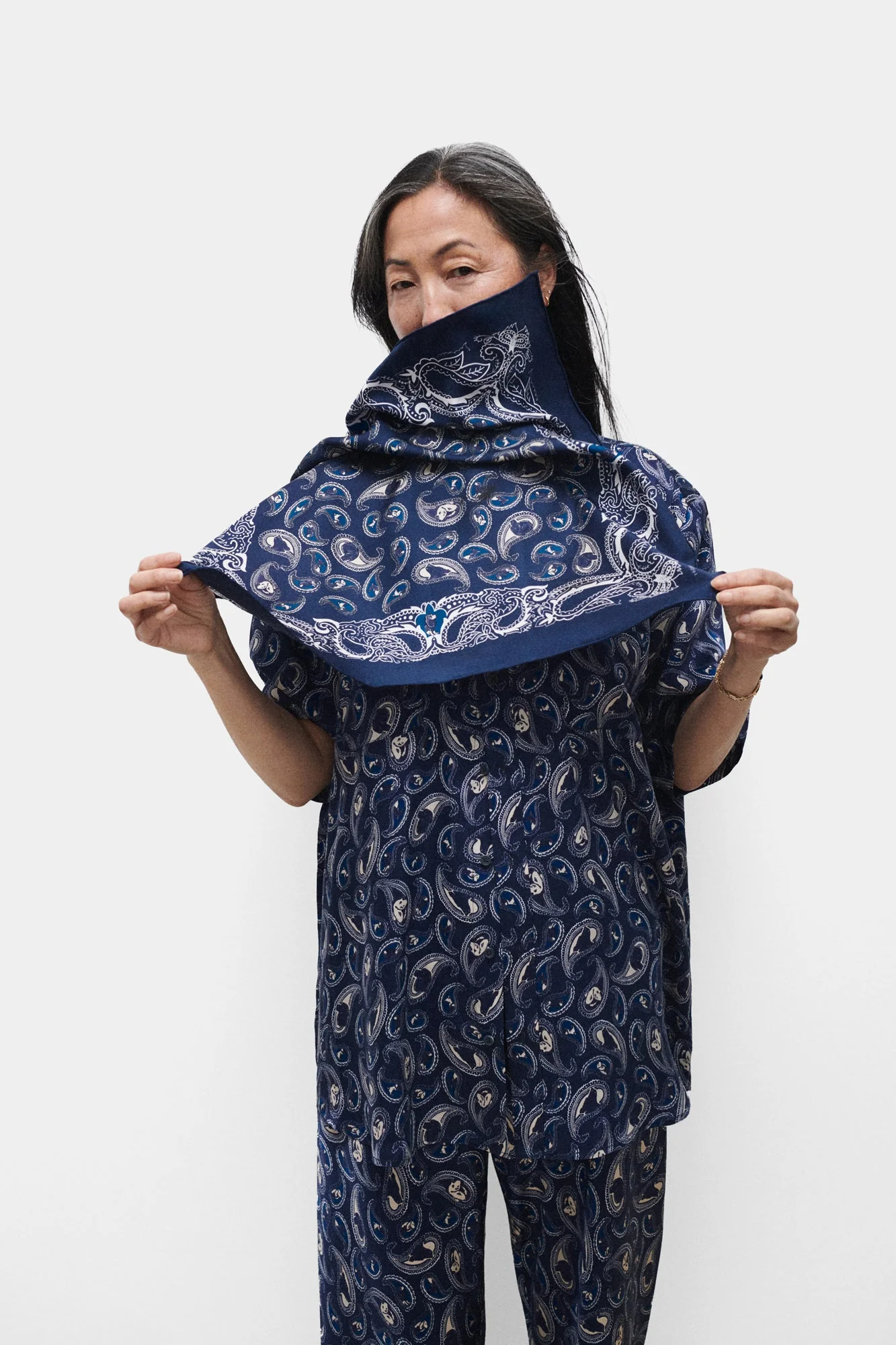 Silk Laundry Scarf - Hounds Paisley - Image 3