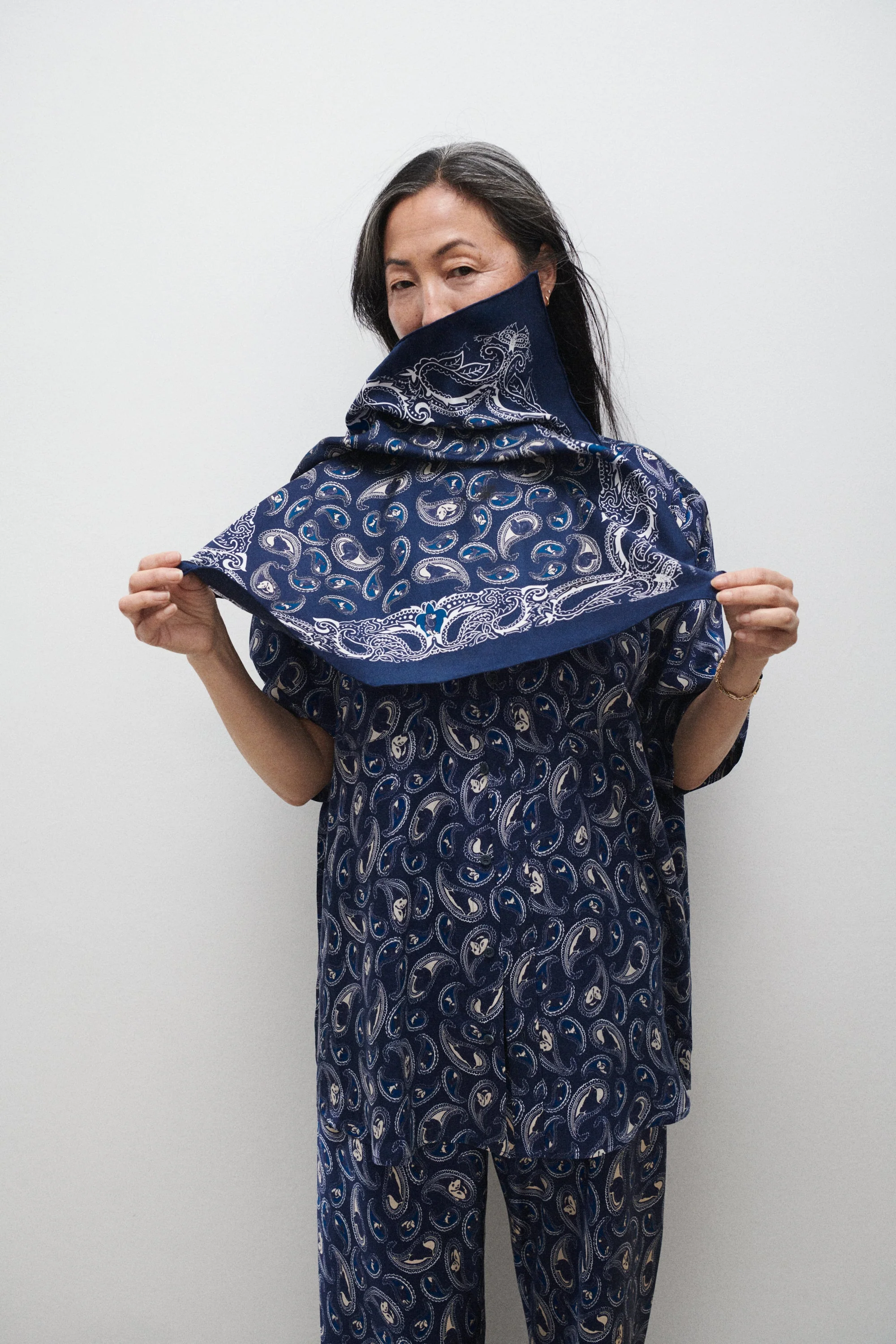 Silk Laundry Scarf - Hounds Paisley - Image 4