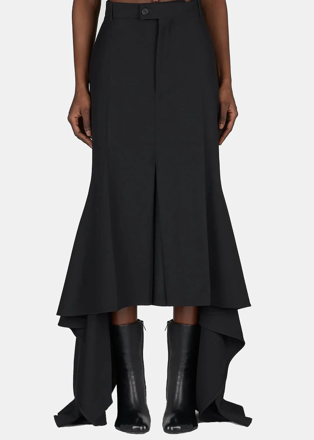 Balenciaga Deconstructed Godet Skirt - Black - Image 3