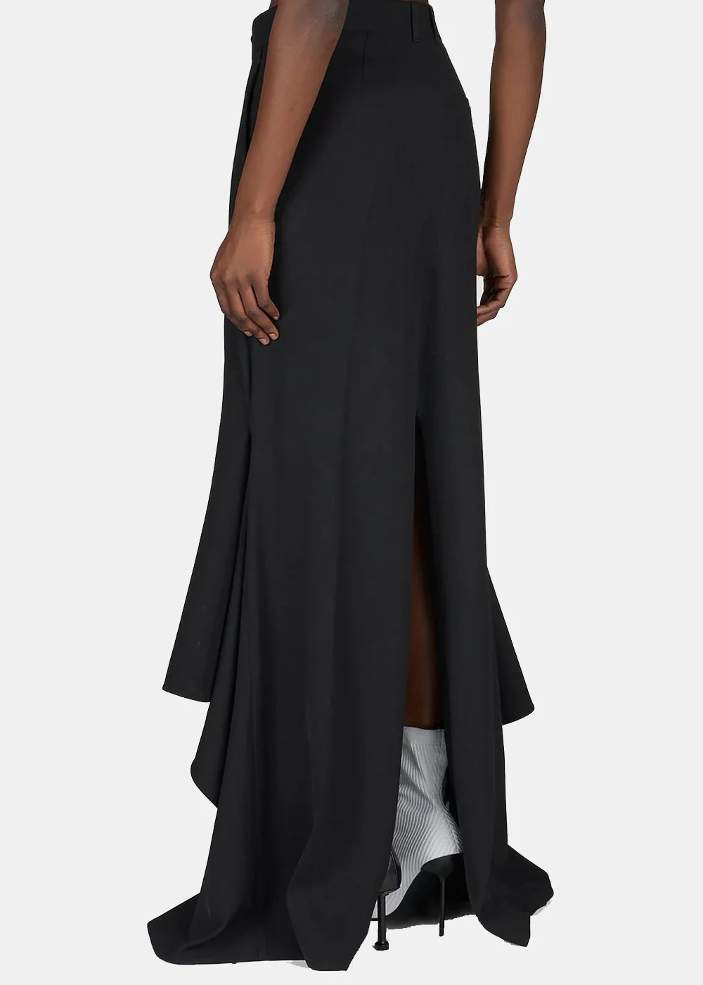 Balenciaga Deconstructed Godet Skirt - Black - Image 5