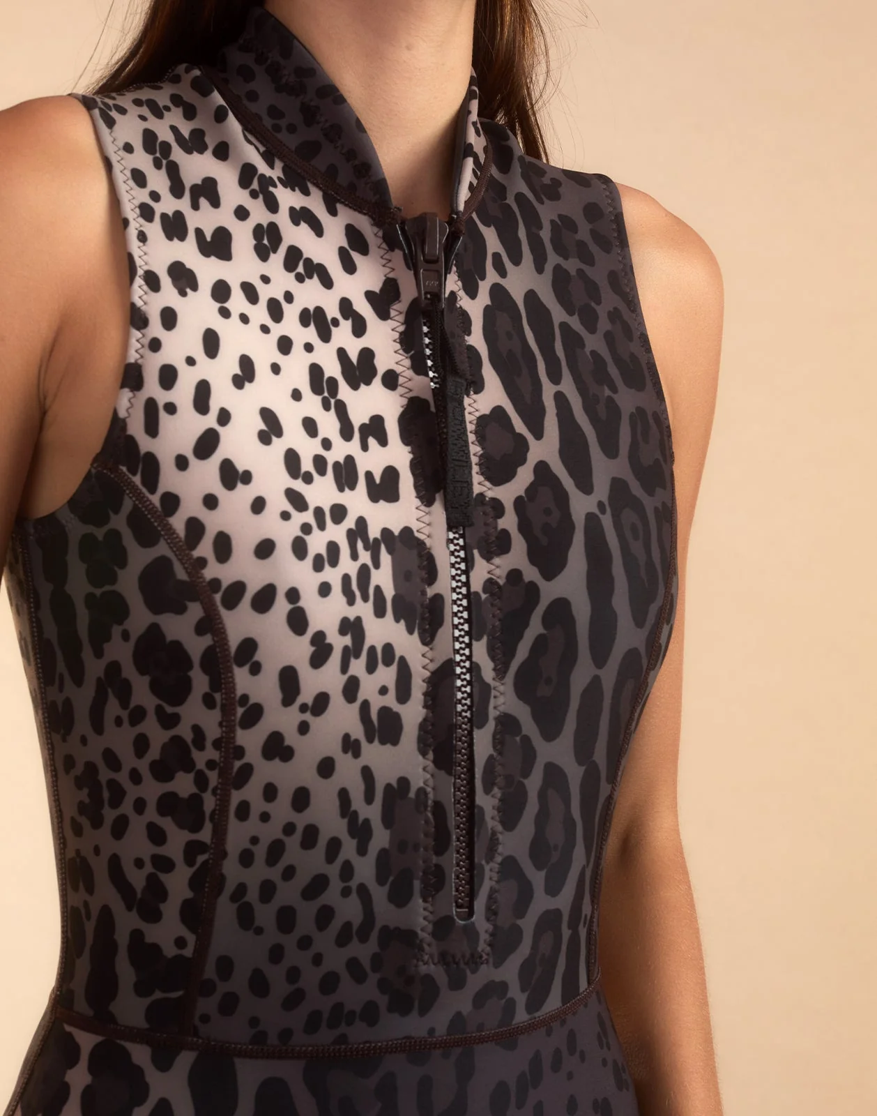 Cynthia Rowley Carve Sleeveless Wetsuit - Leopard - Image 10