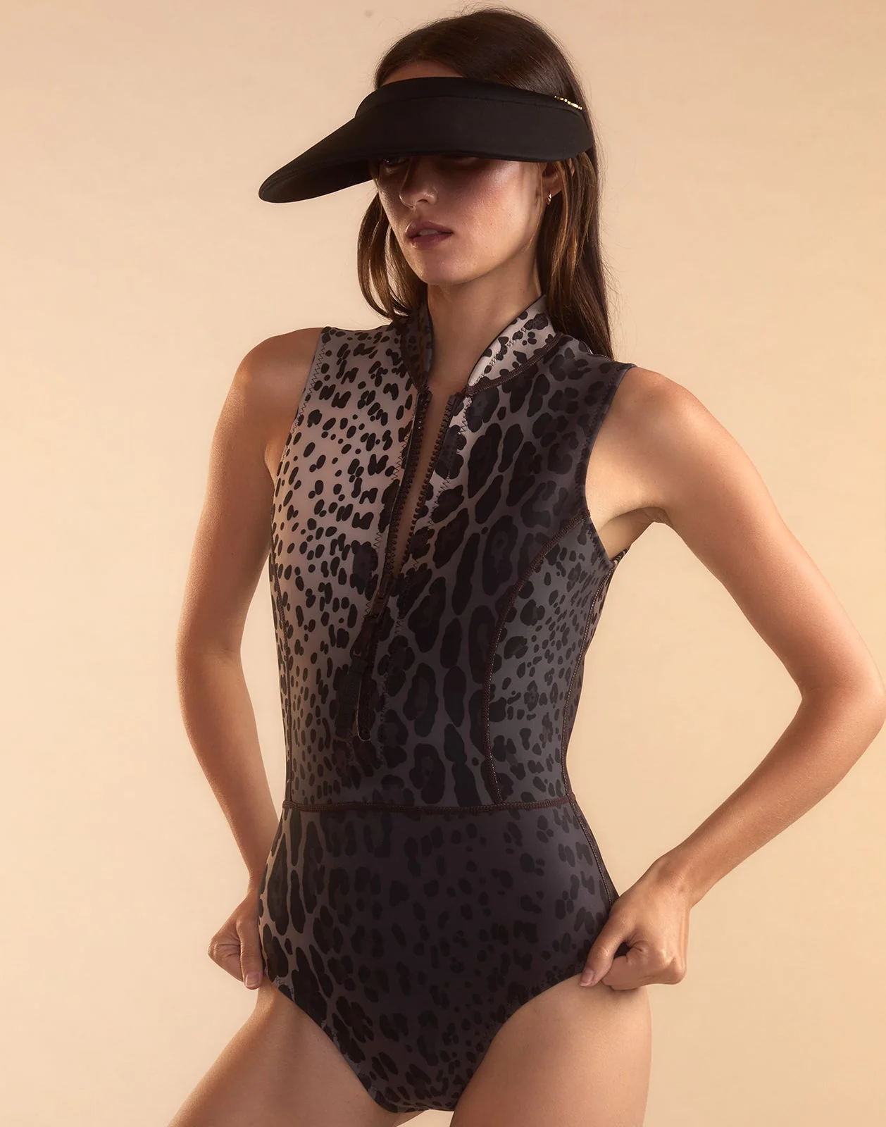 Cynthia Rowley Carve Sleeveless Wetsuit - Leopard - Image 4
