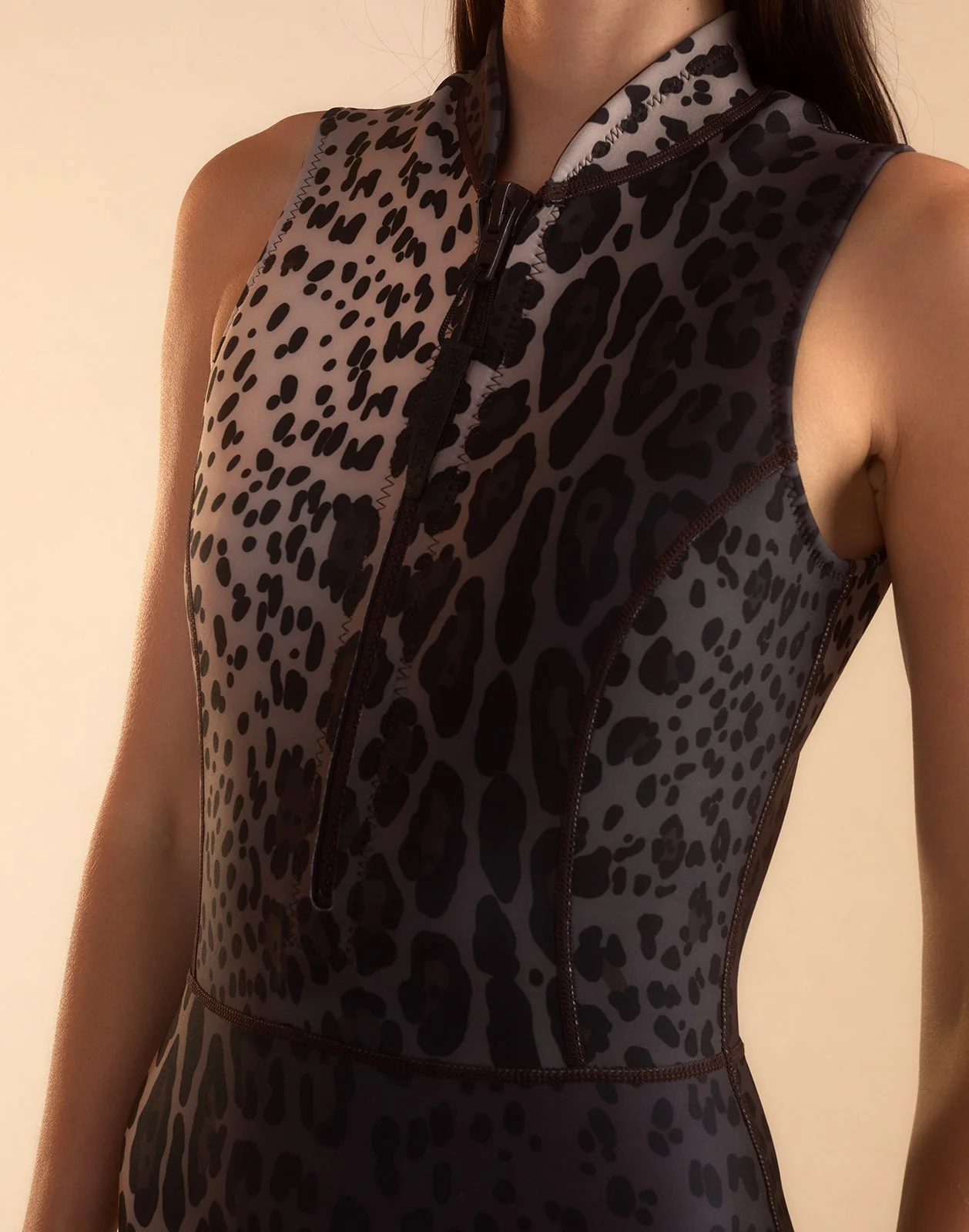 Cynthia Rowley Carve Sleeveless Wetsuit - Leopard - Image 7