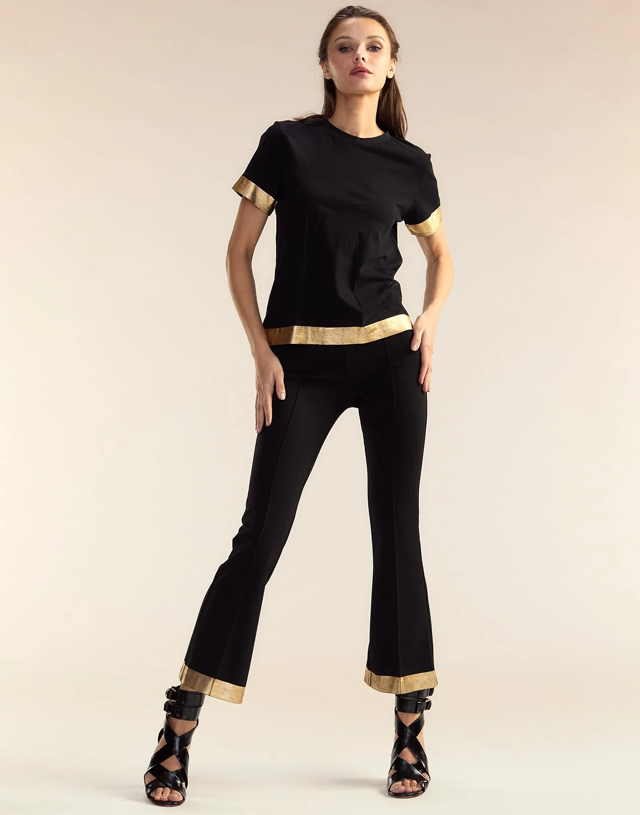 Cynthia Rowley Athena Cropped Pants - Black - Image 2