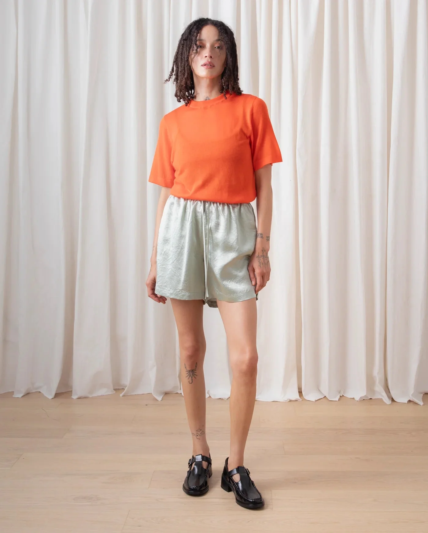 Ali Golden Drawstring Shorts - Image 2