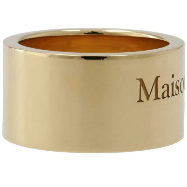 Maison Margiela Logo Ring - Yellow Gold Plating Burattato - Image 3