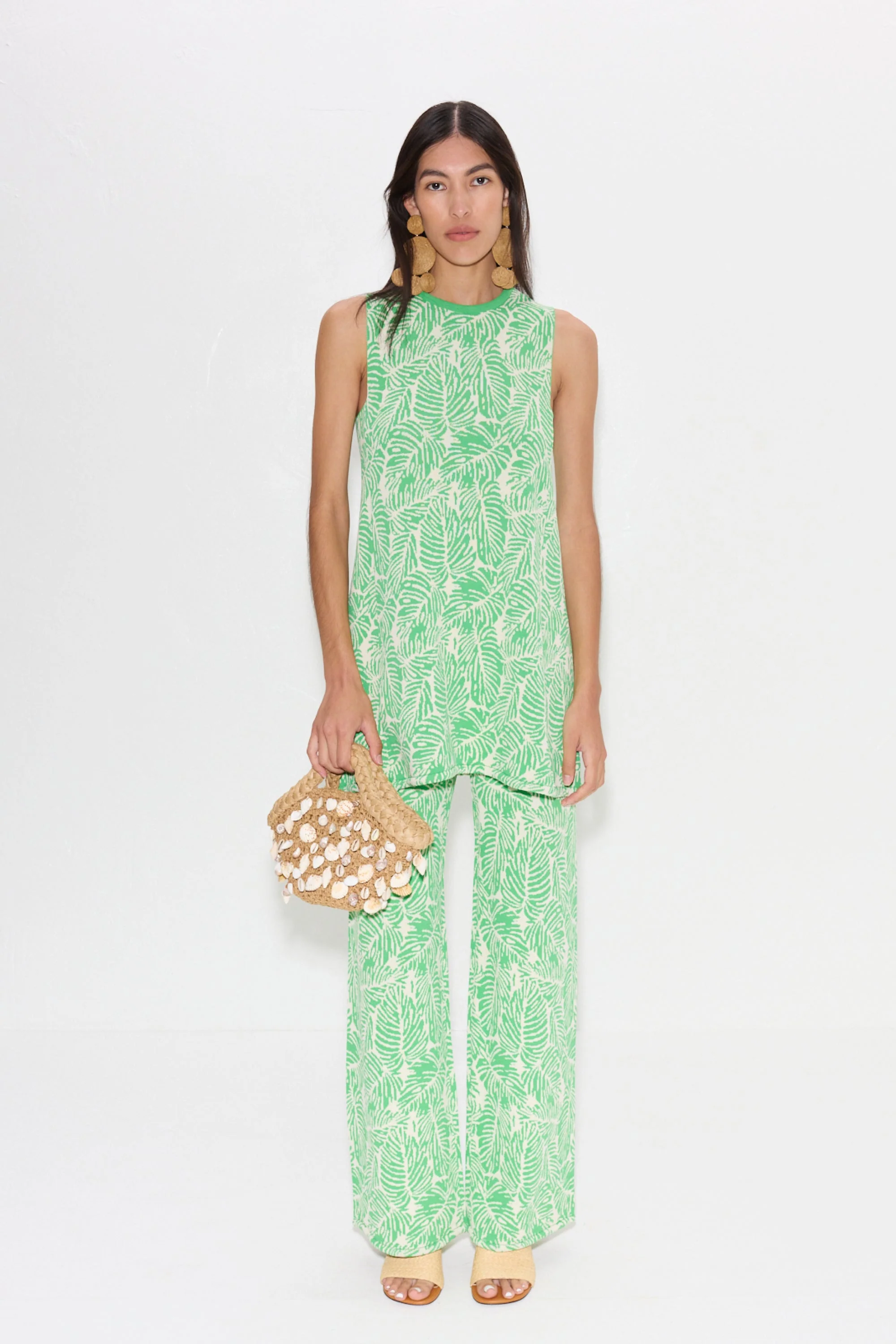 Simon Miller Zana Knit Mini Dress - Gummy Green Palm Leaf - Image 3