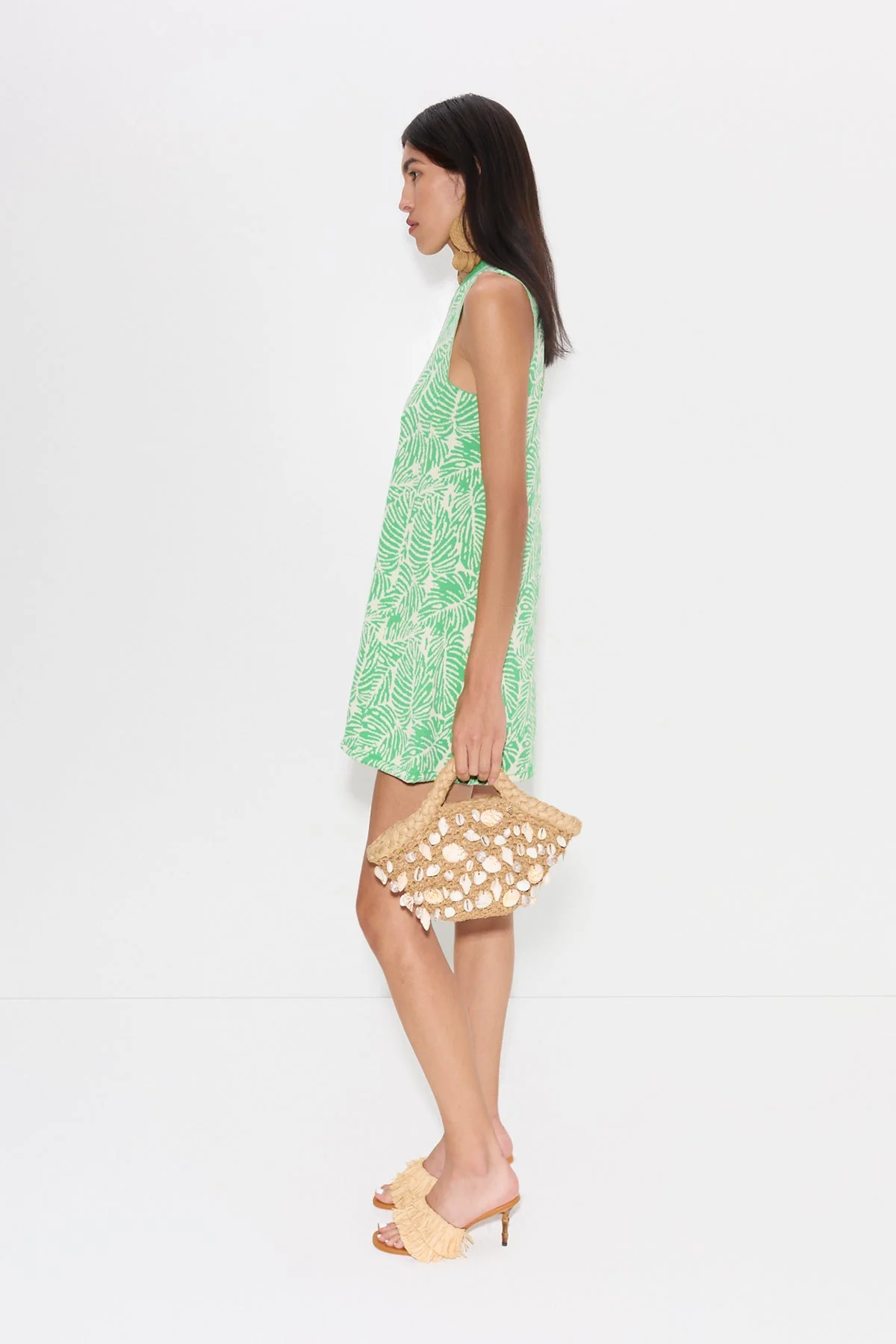 Simon Miller Zana Knit Mini Dress - Gummy Green Palm Leaf - Image 6