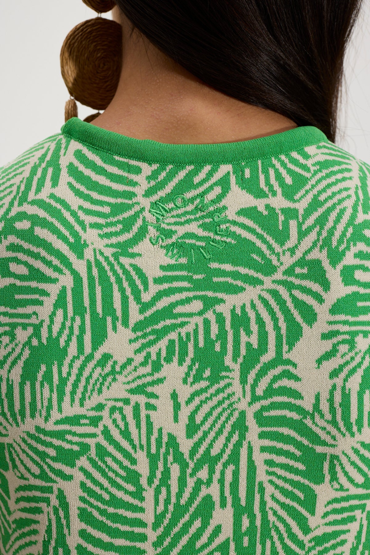 Simon Miller Zana Knit Mini Dress - Gummy Green Palm Leaf - Image 8