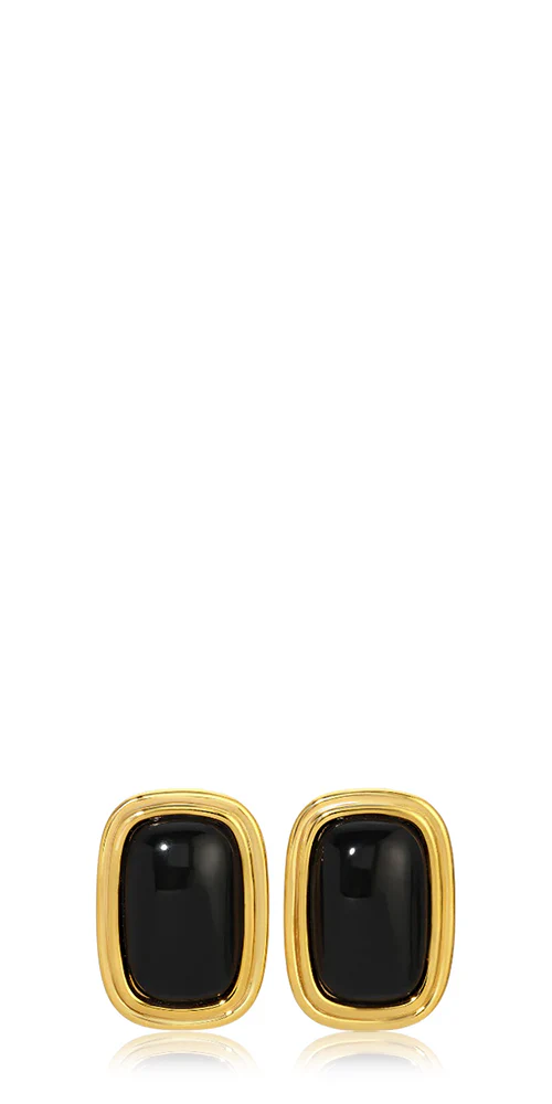 Heaven Mayhem Ribbon Earrings - Black/Gold