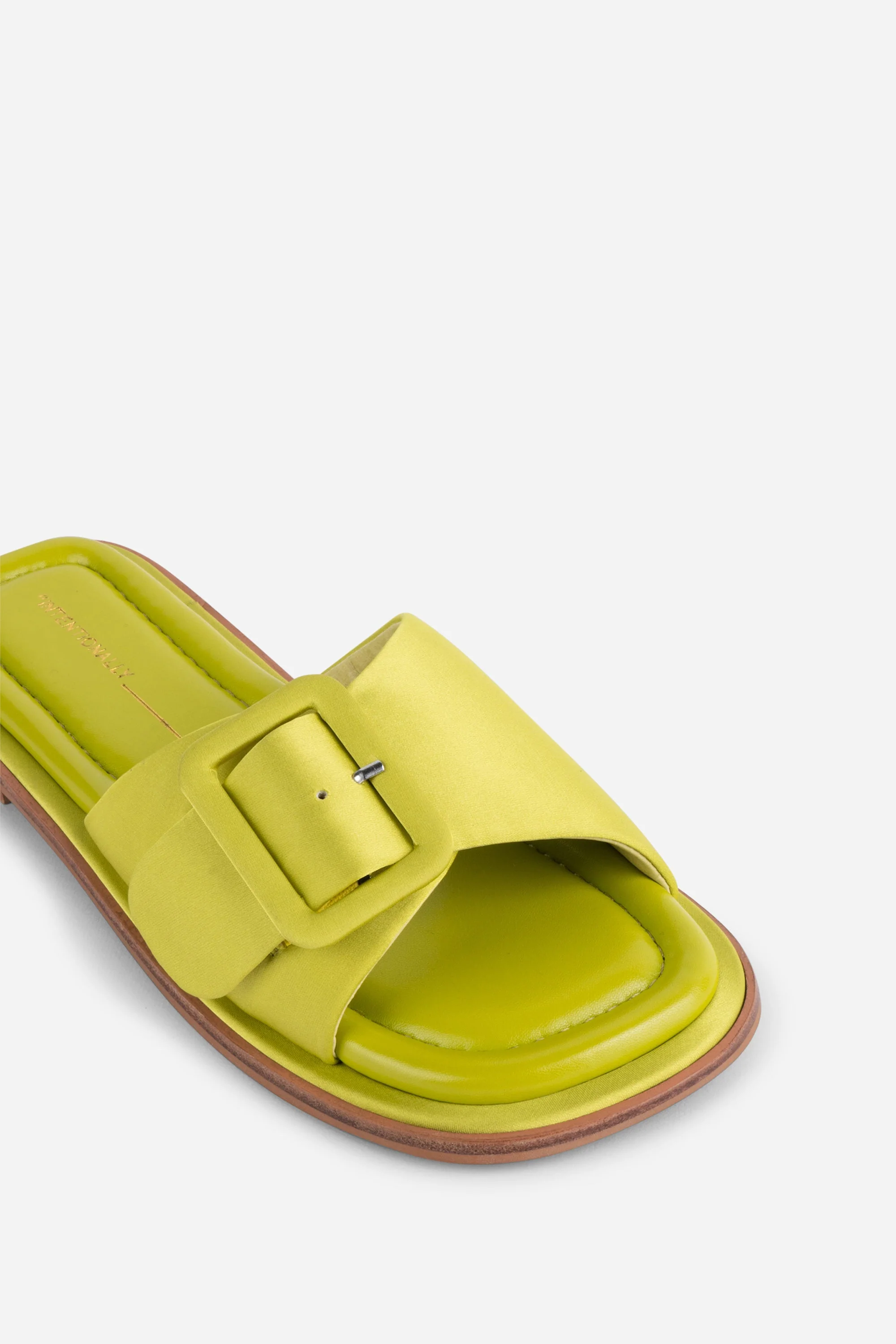 Intentionally __________ Astrid Square Toe Sandal - Lime/Black/Fuchsia - Image 4