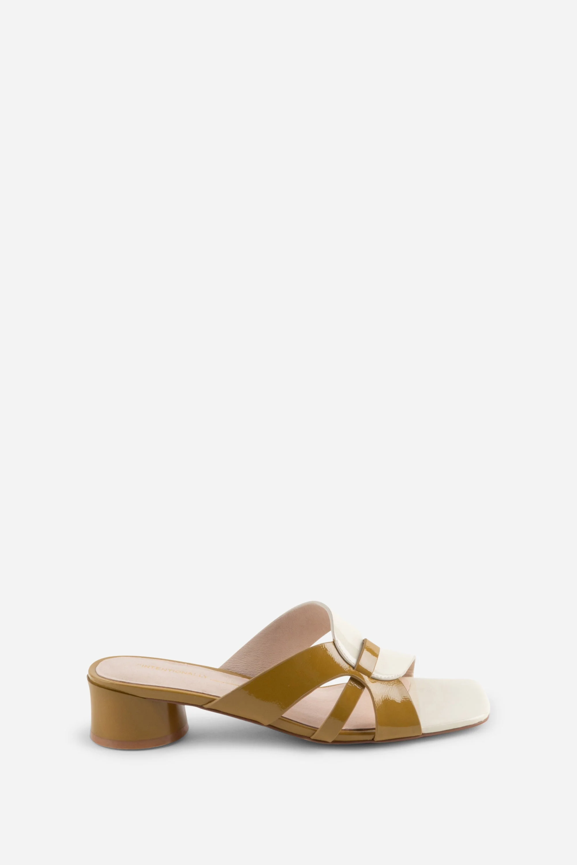 "INTENTIONALLY __________." Beatrix Heeled Sandal - Mustard Combo - Image 11