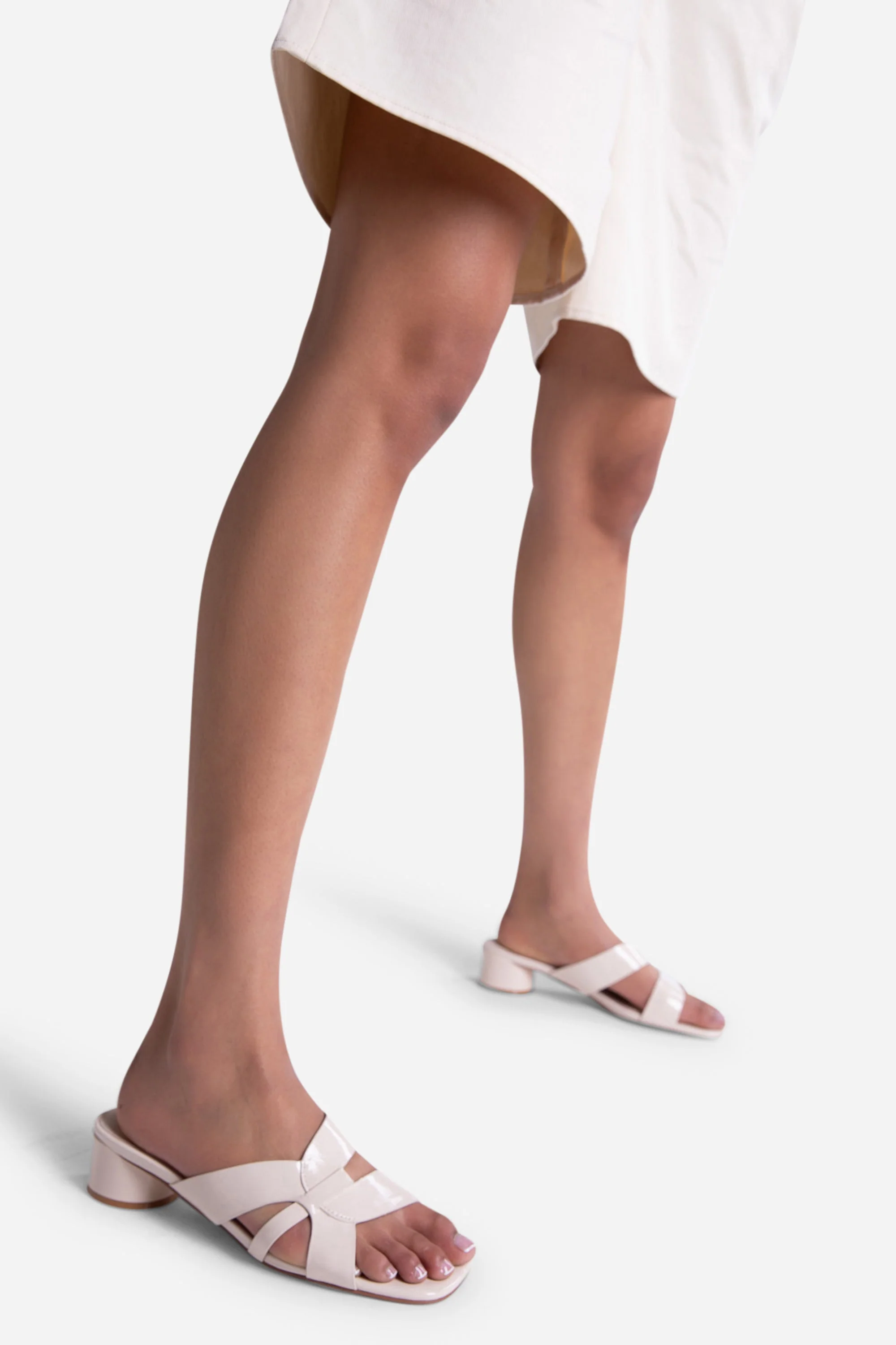 "INTENTIONALLY __________." Beatrix Heeled Sandal - Mustard Combo - Image 2