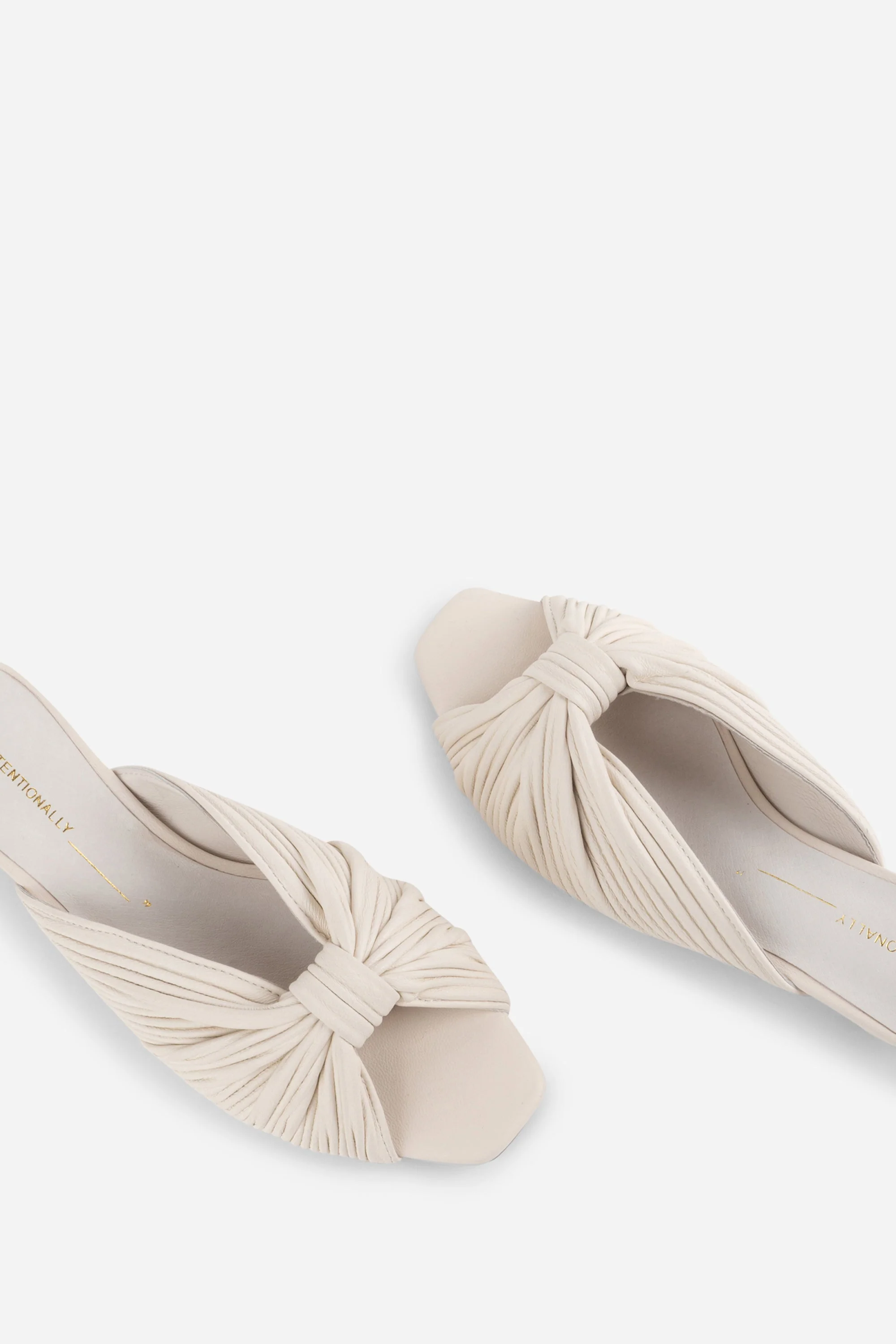 "INTENTIONALLY __________." Curfew Leather Kitten Heel - Cream/Black/Clay - Image 4