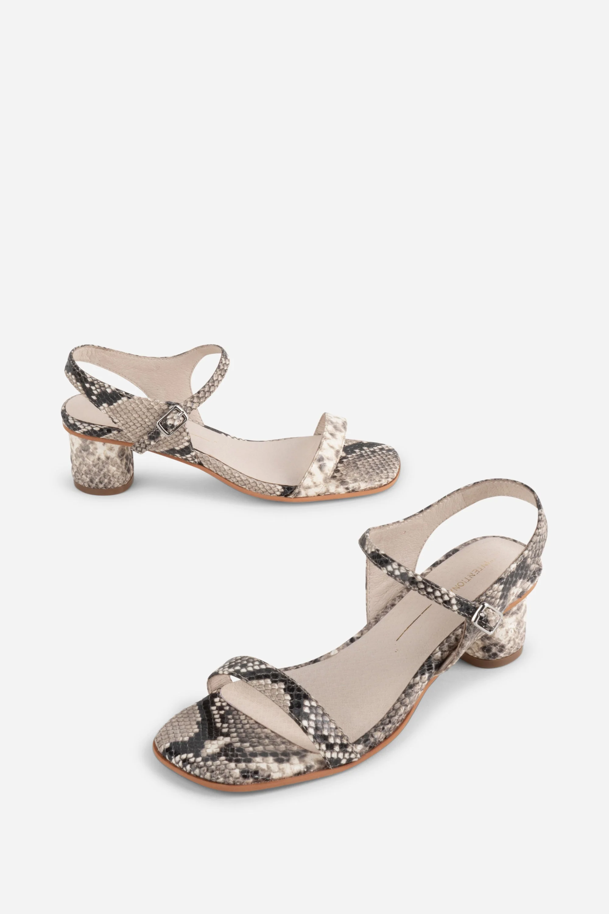 "INTENTIONALLY __________." Opinion Animal Print Heel - Black White - Image 3