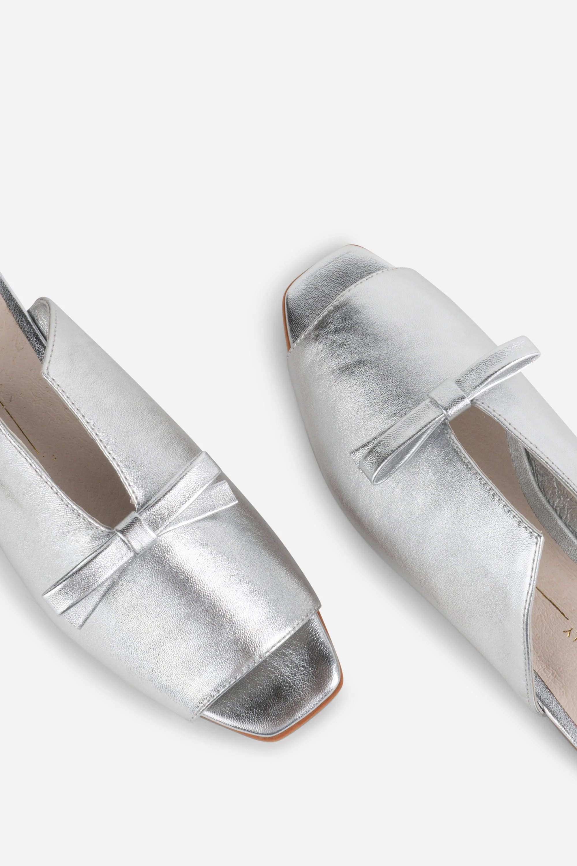 "INTENTIONALLY __________." Palace Square Toe Flat - Mercury - Image 4