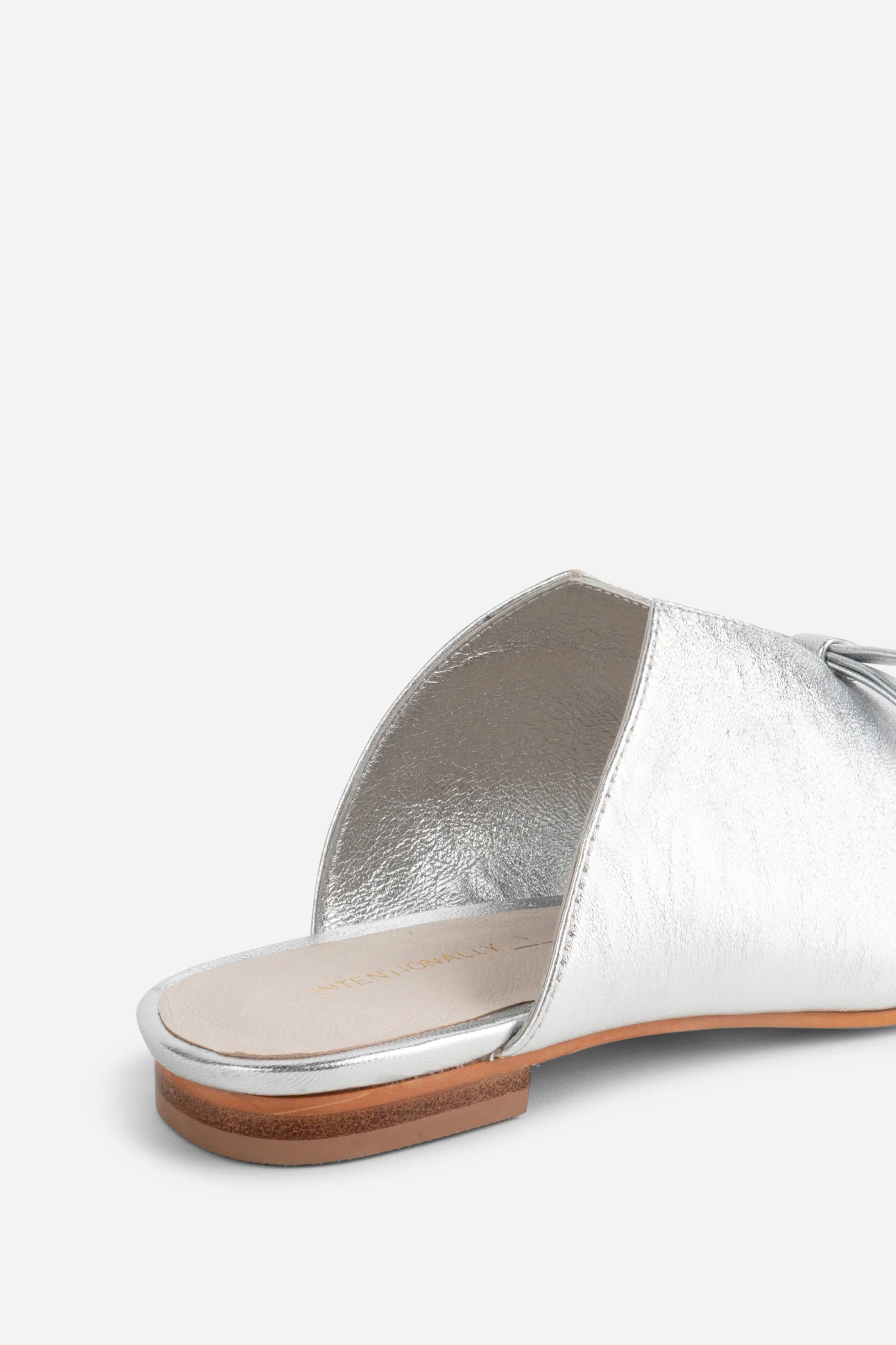 "INTENTIONALLY __________." Palace Square Toe Flat - Mercury - Image 5
