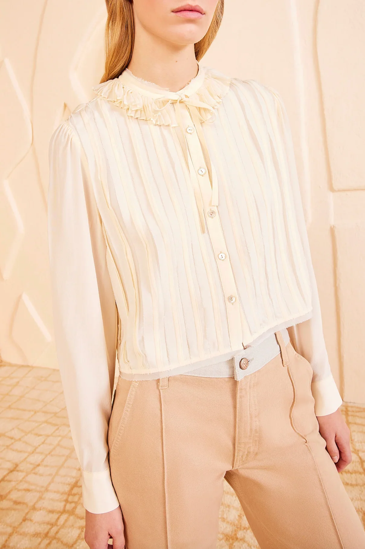Ulla Johnson Karla Blouse - Cowrie - Image 4