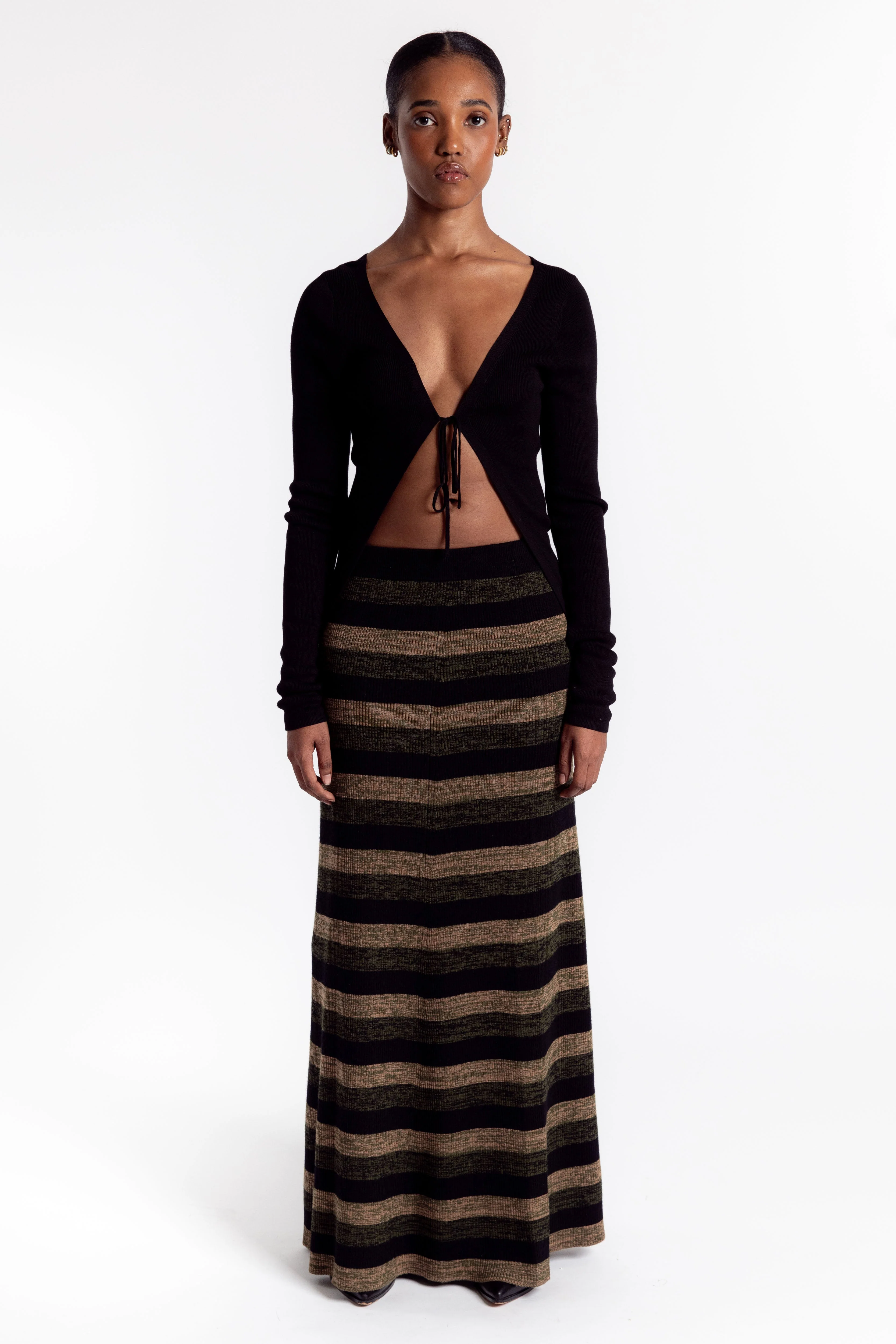 Ganni Mini Ribbed Merino Maxi Skirt - Multicolor - Image 2