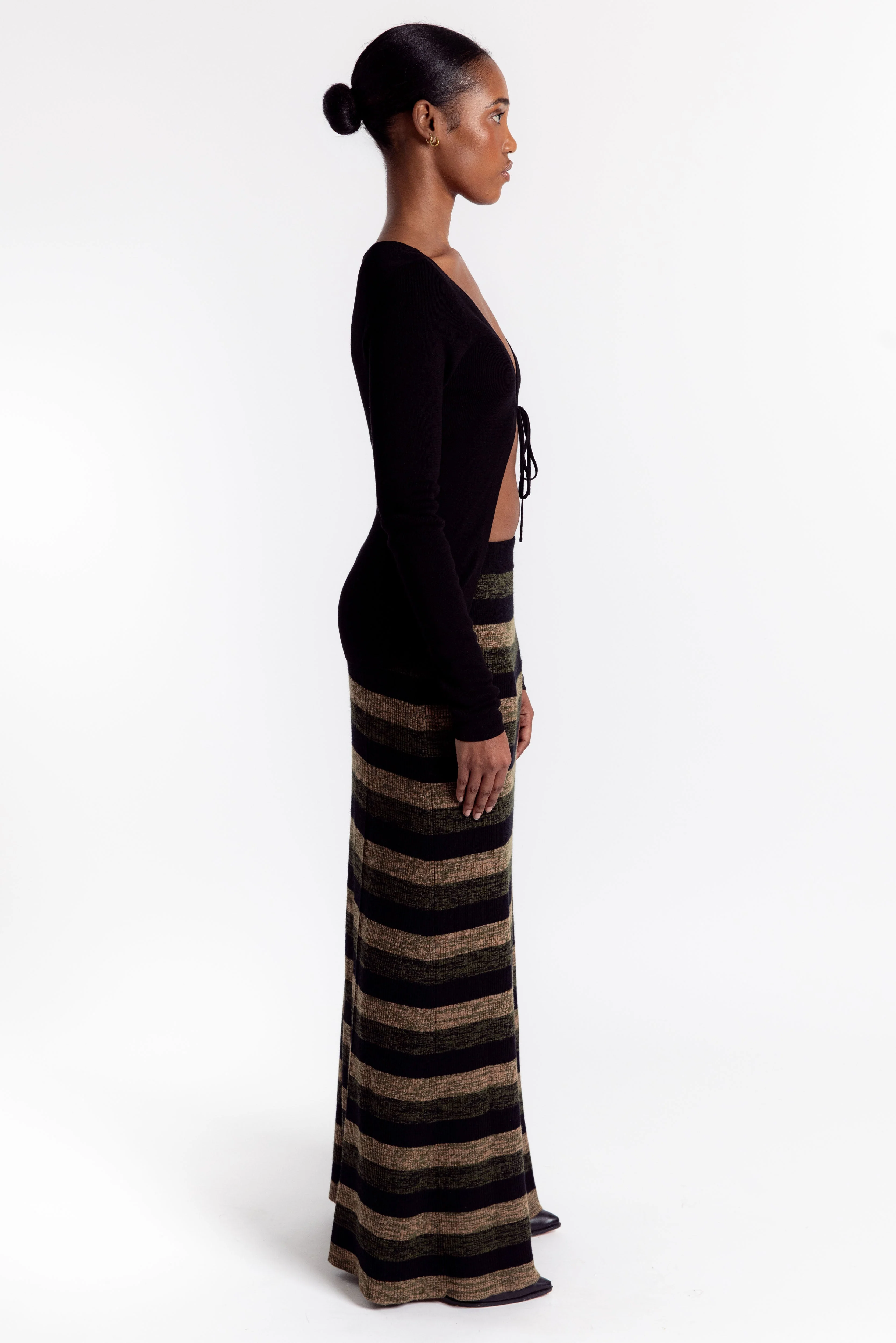 Ganni Mini Ribbed Merino Maxi Skirt - Multicolor - Image 3
