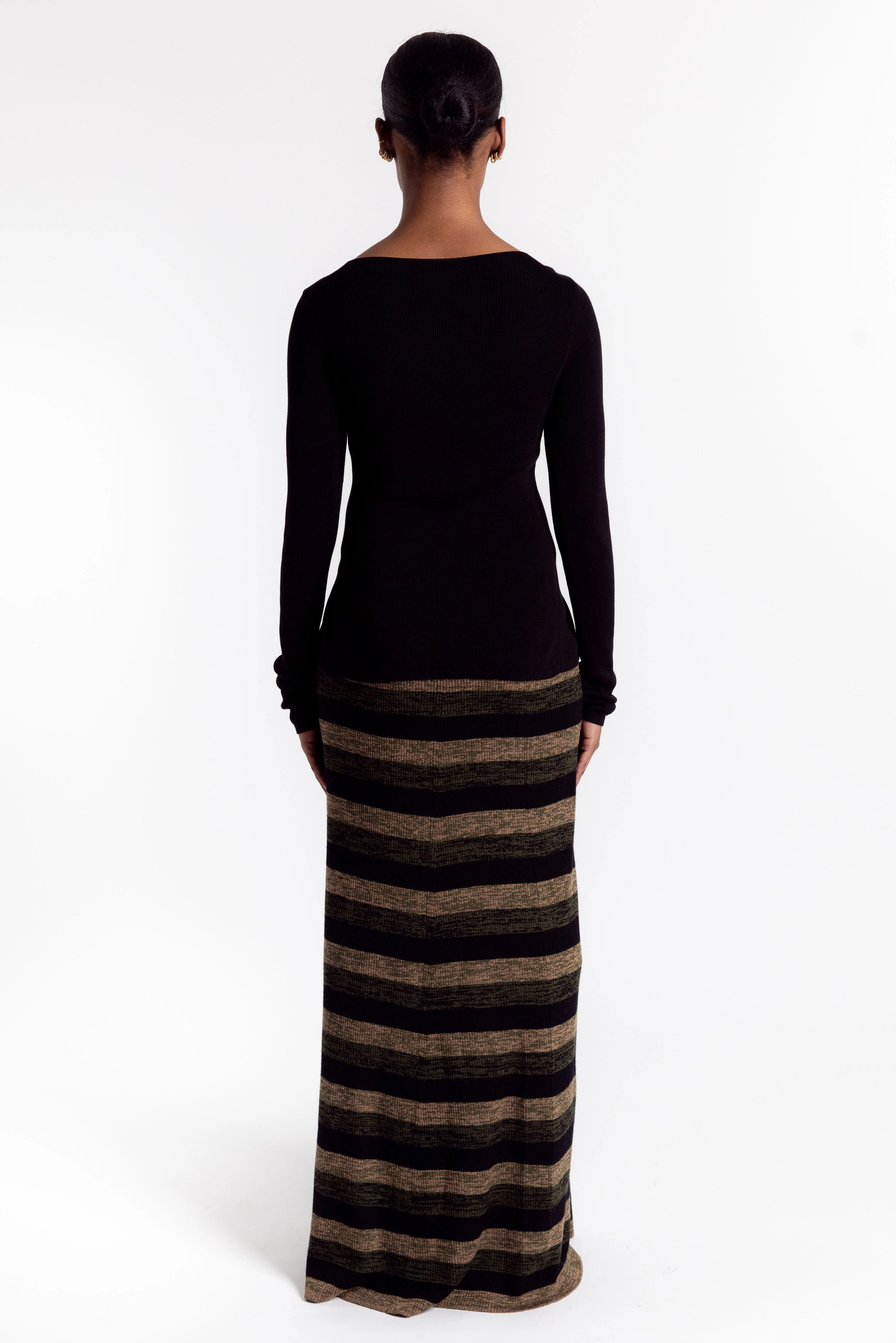 Ganni Mini Ribbed Merino Maxi Skirt - Multicolor - Image 4