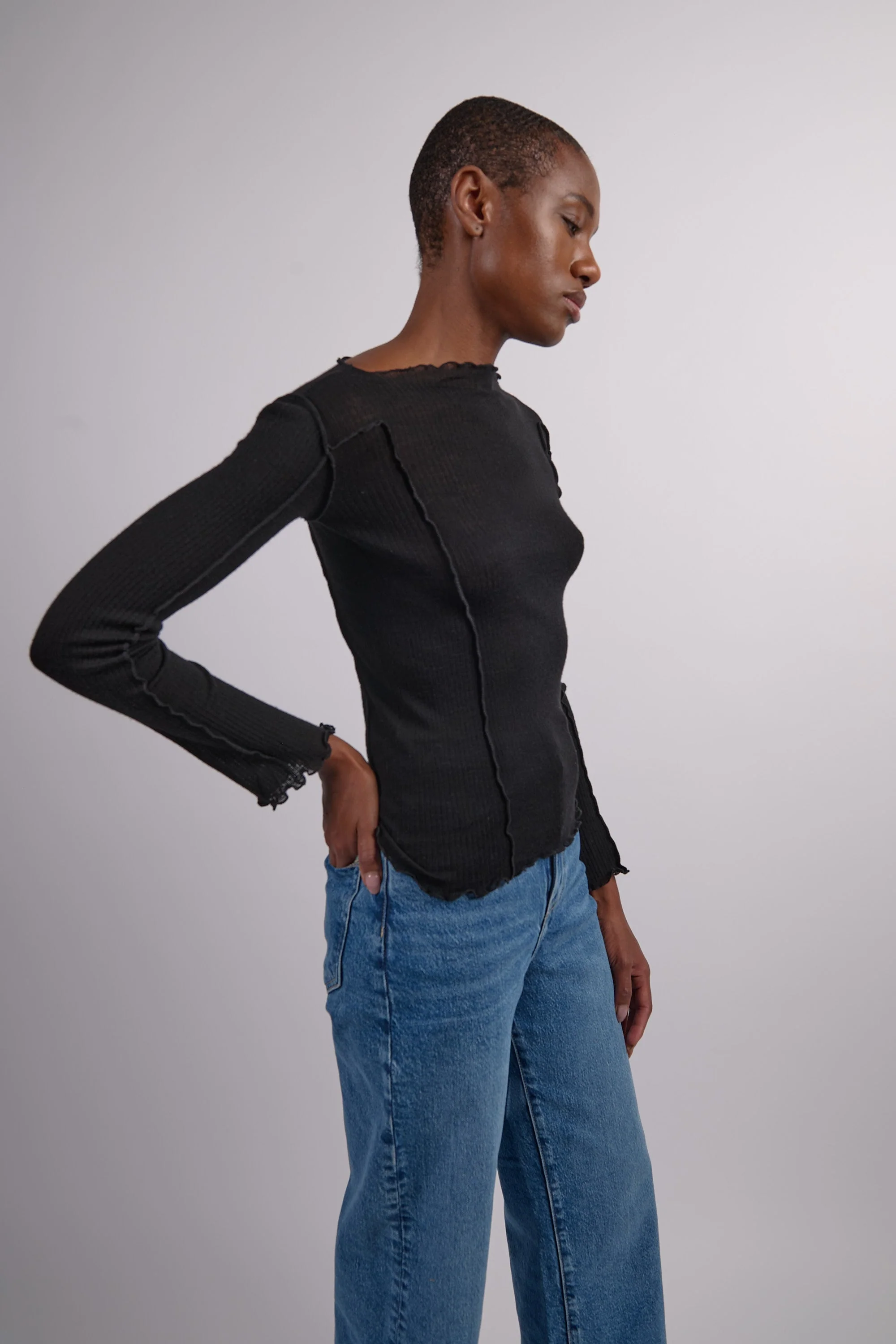 Baserange Omato Long Sleeve - Black - Image 2