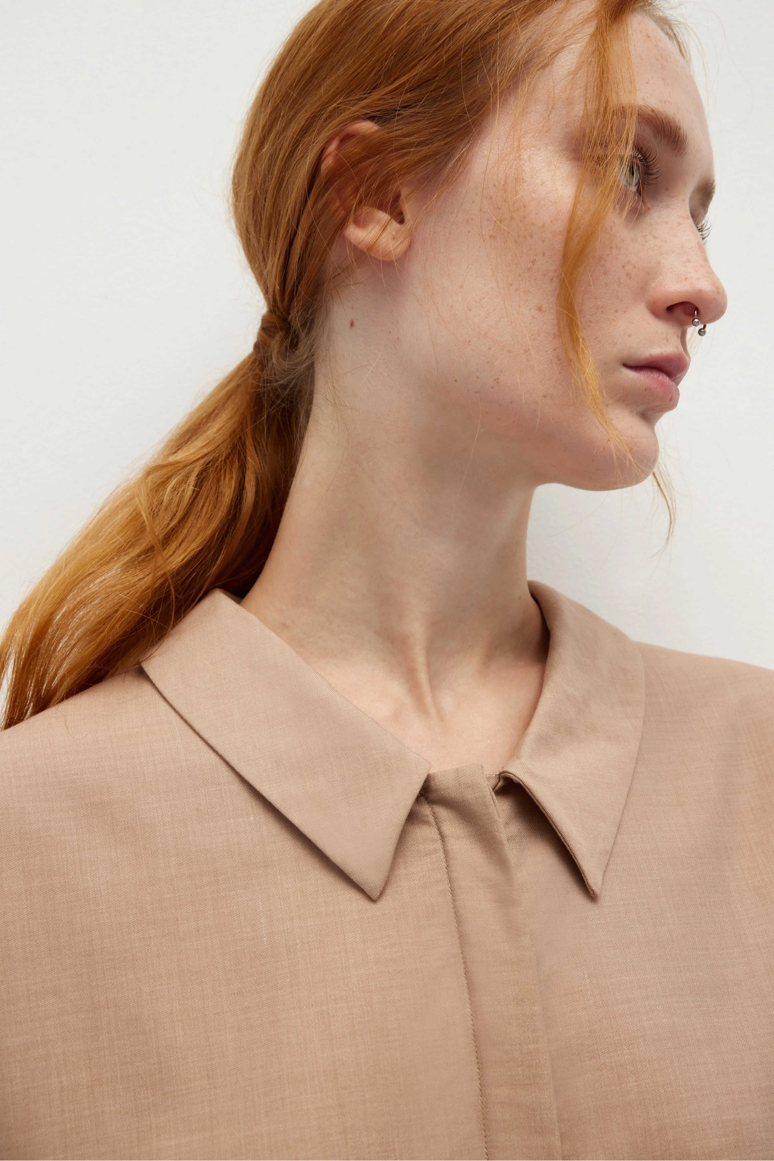 HUNDR. Half-Placket Buttoned Tencel Shirt - Image 3