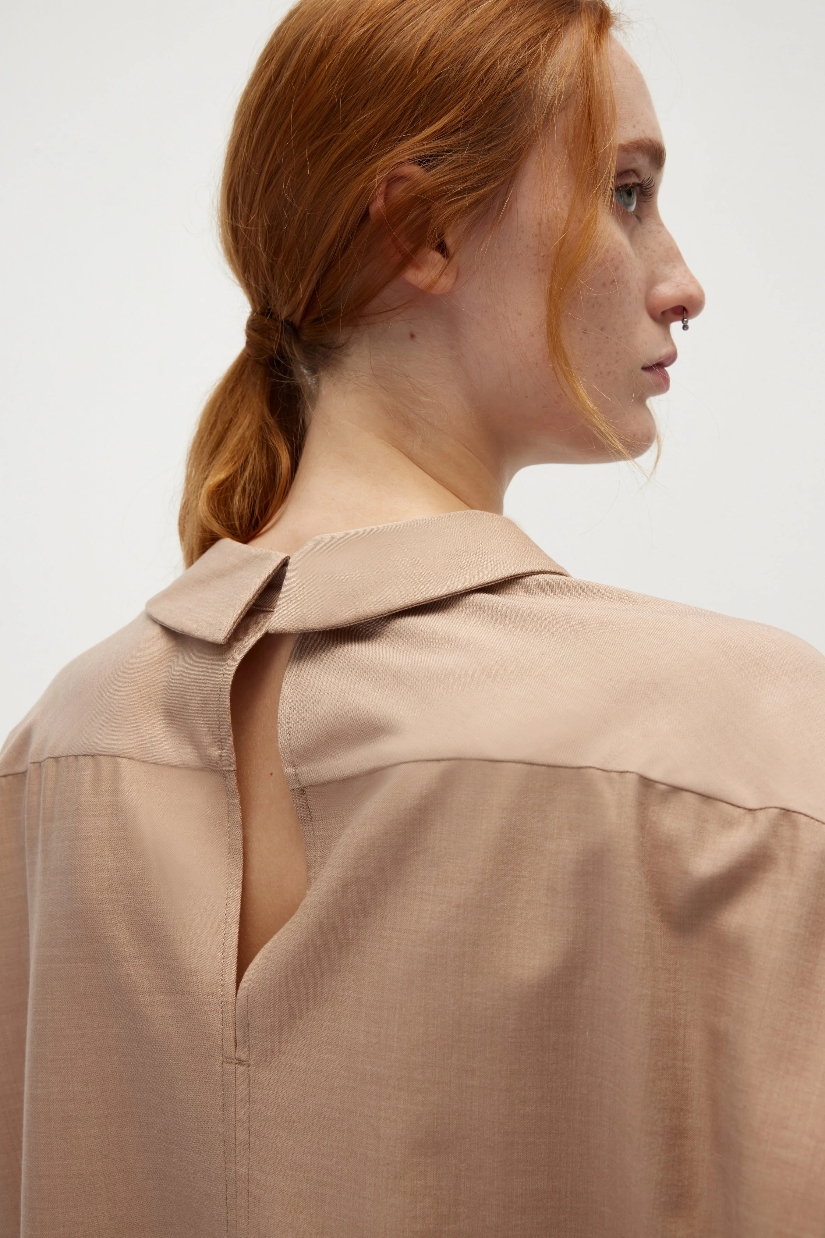 HUNDR. Half-Placket Buttoned Tencel Shirt - Image 4
