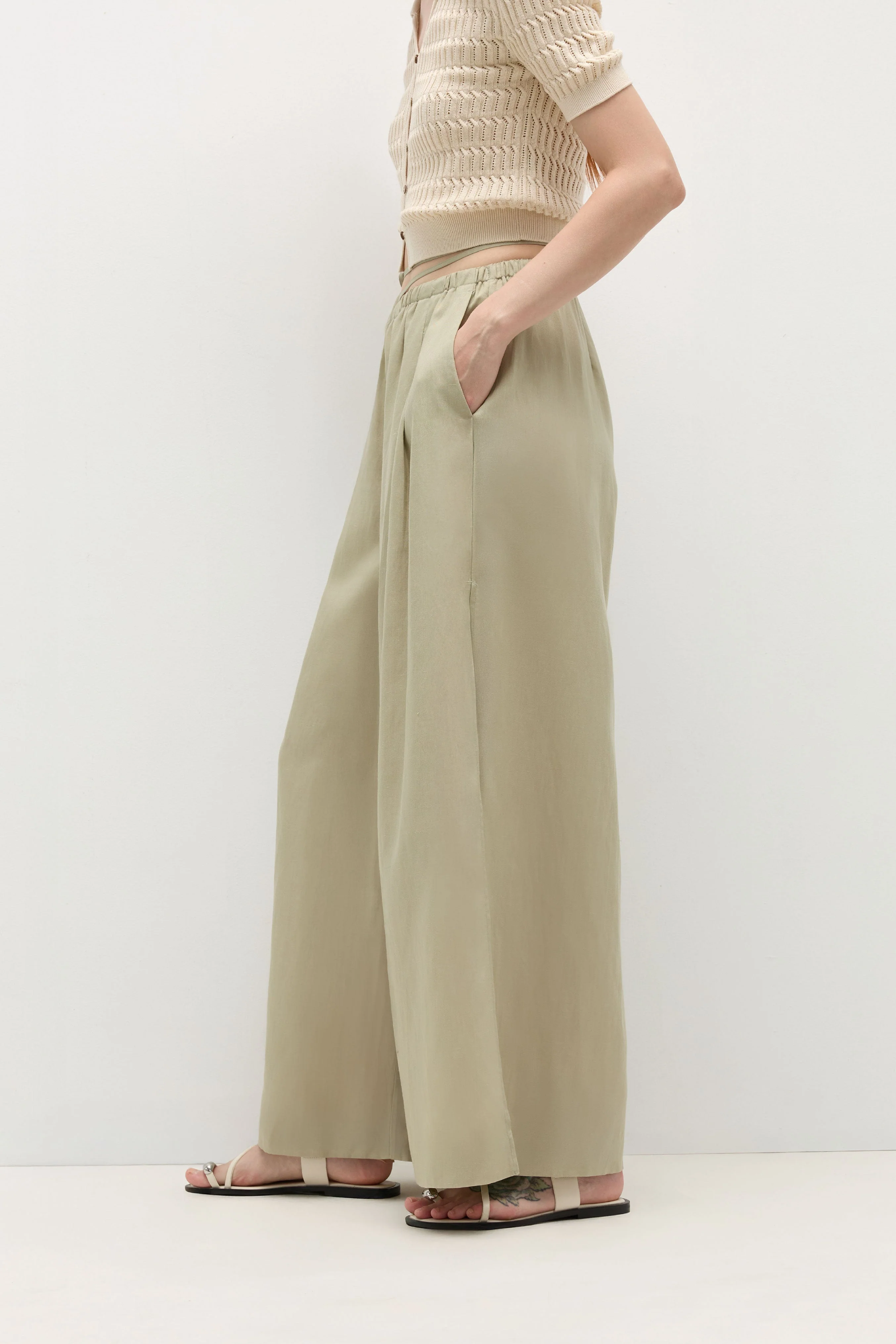 HUNDR. Wide-Leg Pants - As Shown - Image 4