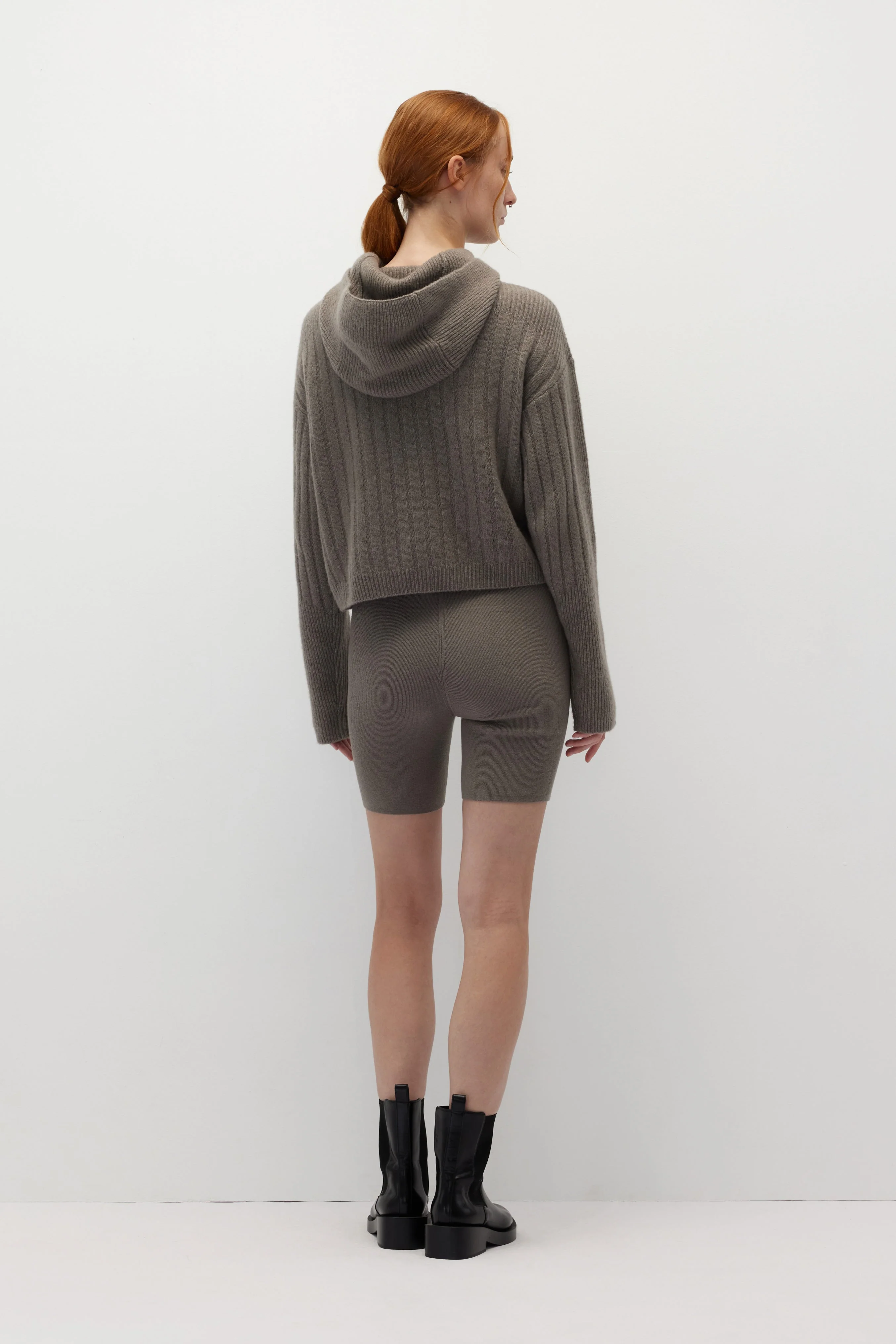 HUNDR. Wool Knit Fitted Pants - Cold Fog Gray - Image 3